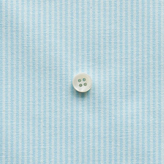 綿ポリダンガリー ストライプ#柄の大きさ_1.5mm#カラー_#124 アクアブルー