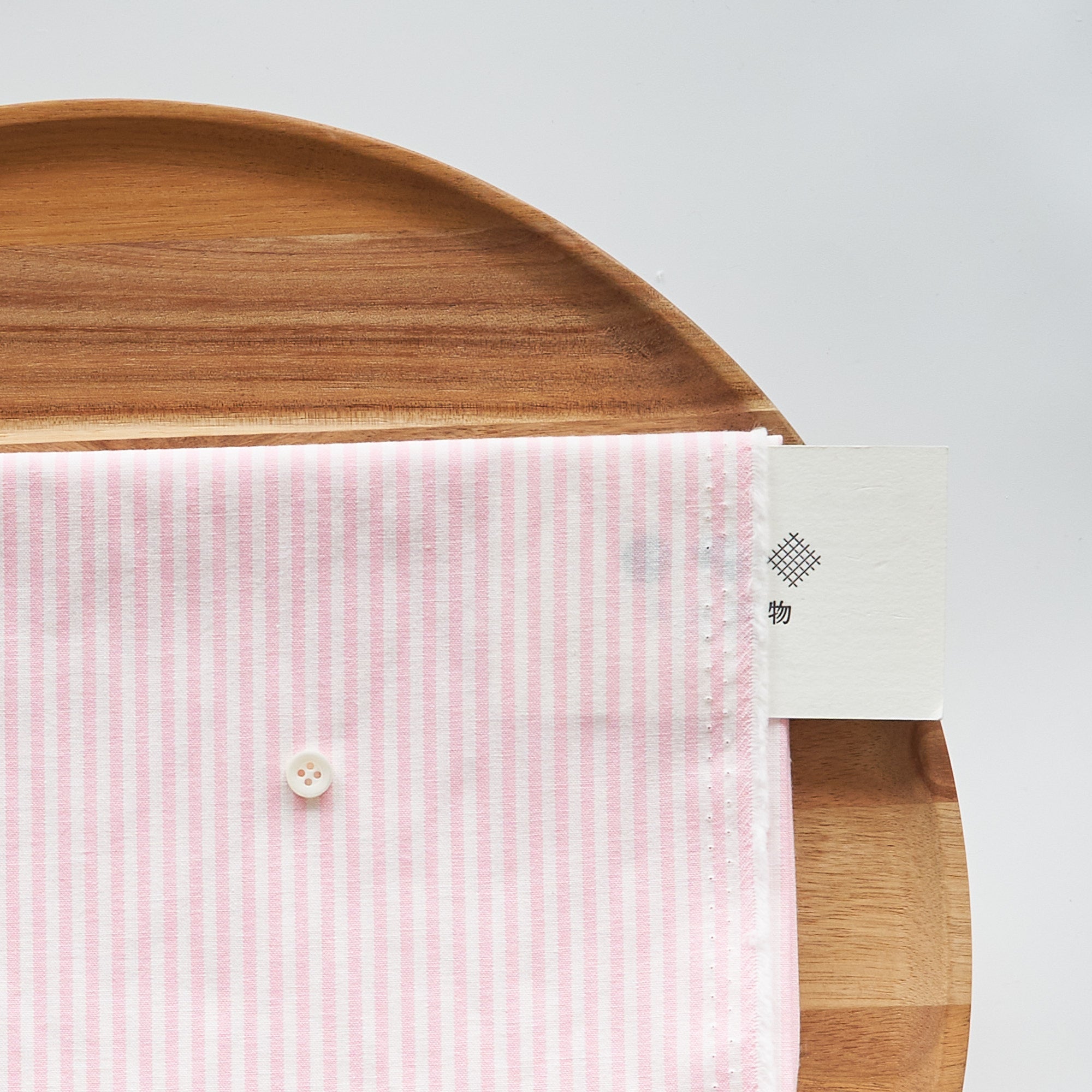 綿ポリ交織ダンガリー3mmストライプ#109 ピンク