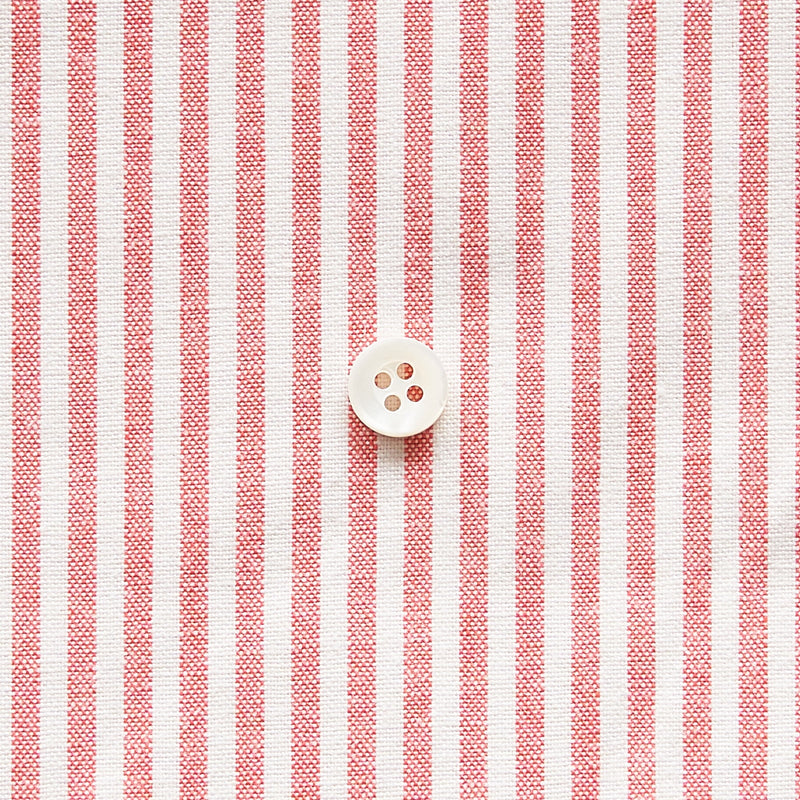 綿ポリダンガリー ストライプ#柄の大きさ_3mm#カラー_#117 トマトレッド
