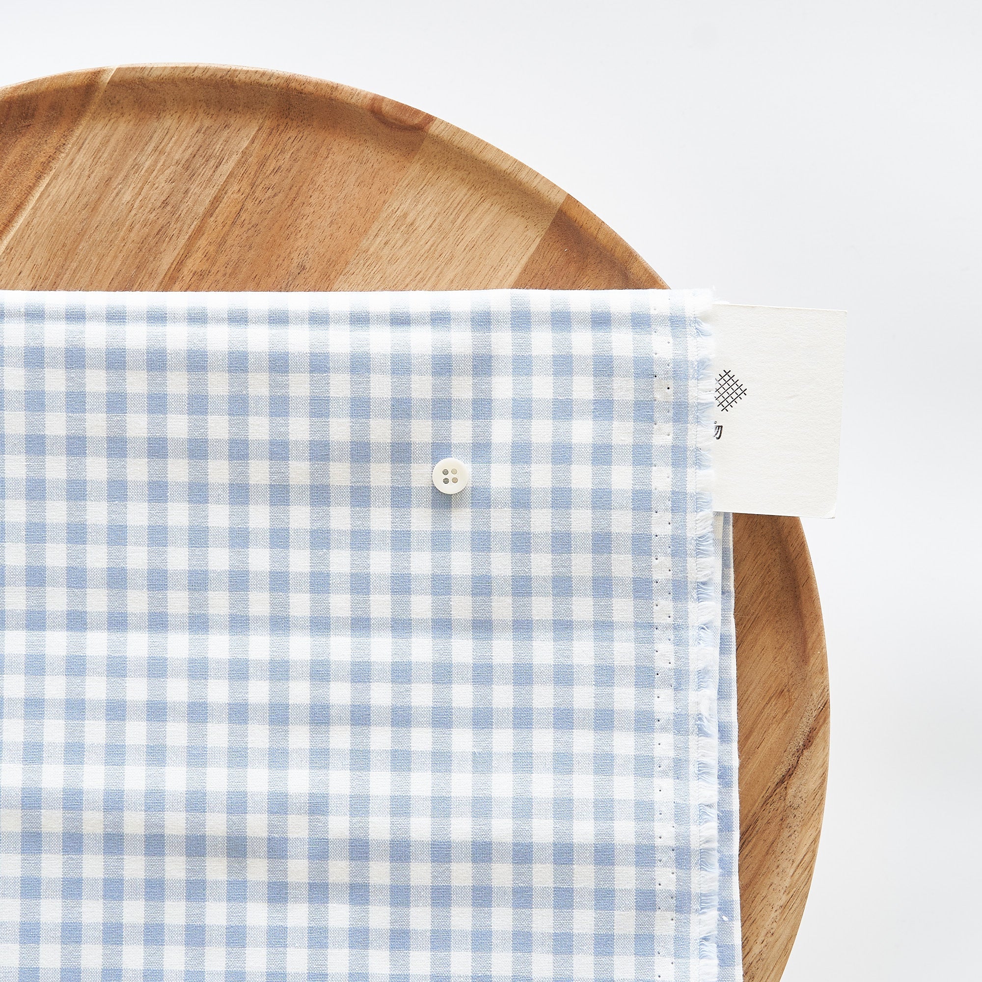 綿ポリ交織ダンガリー5mmギンガム#103 みずいろ