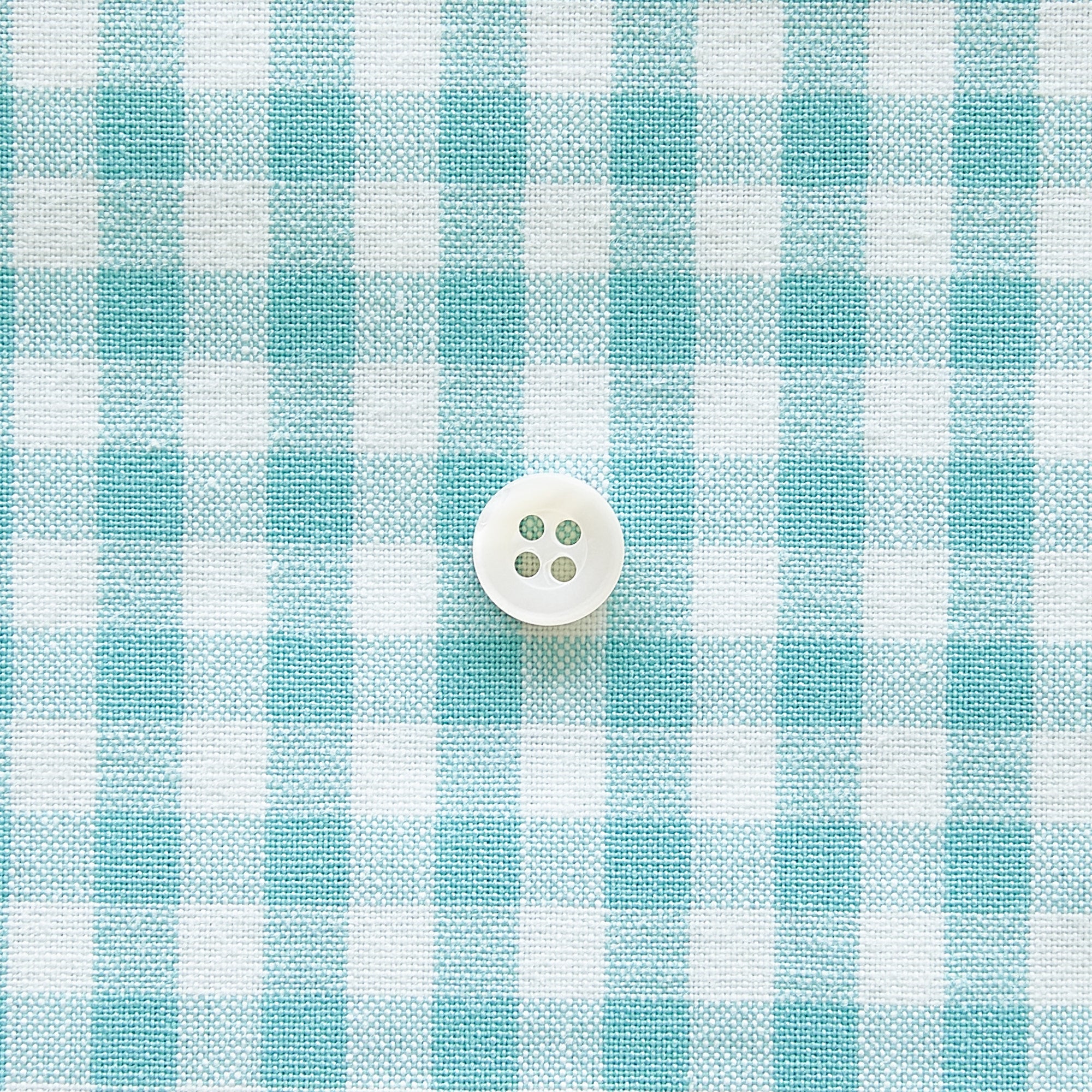 綿ポリダンガリー ギンガムチェック#柄の大きさ_5mm#カラー_#105 ミントグリーン