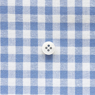 綿ポリダンガリー ギンガムチェック#柄の大きさ_5mm#カラー_#106 マリンブルー