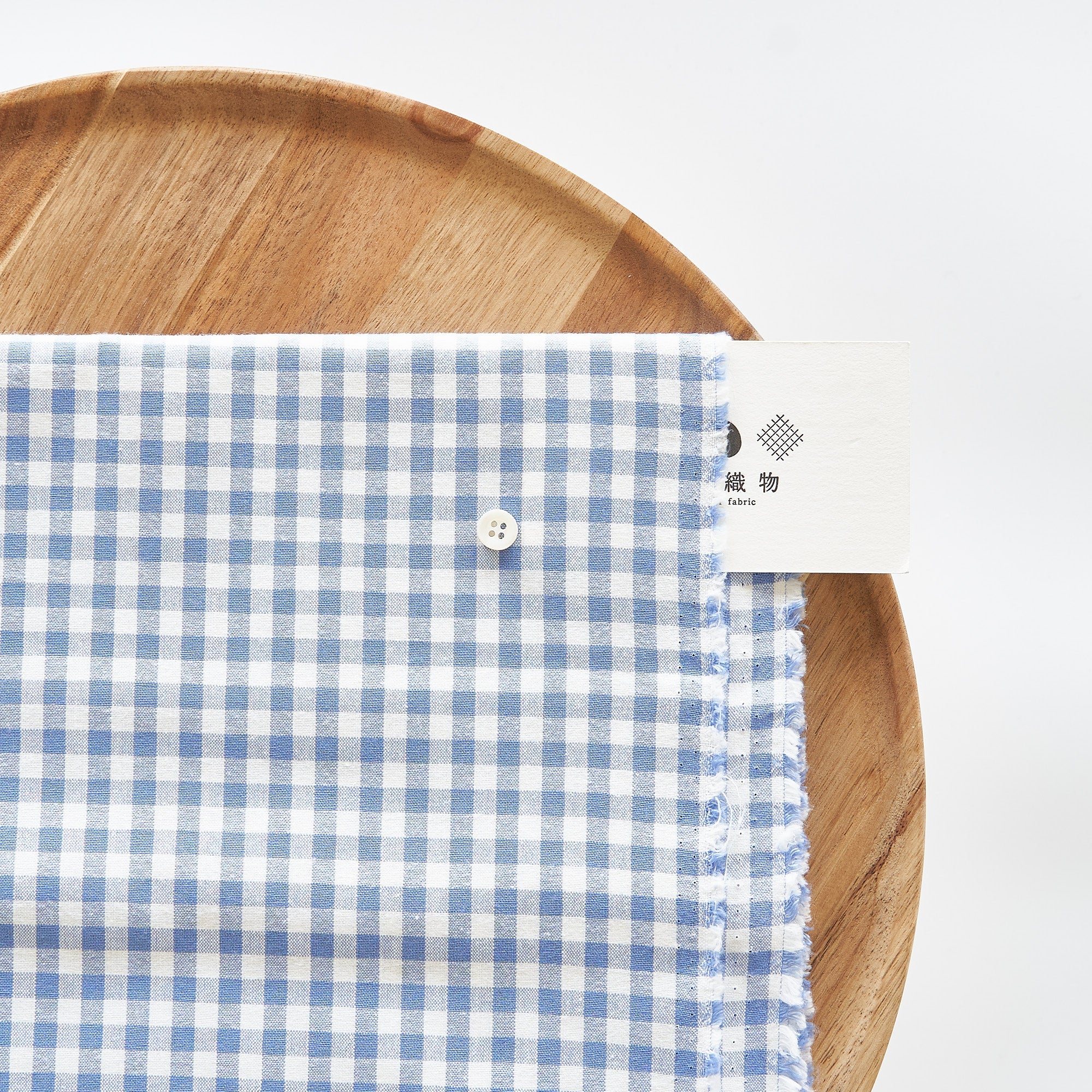 綿ポリ交織ダンガリー5mmギンガム#106 マリンブルー