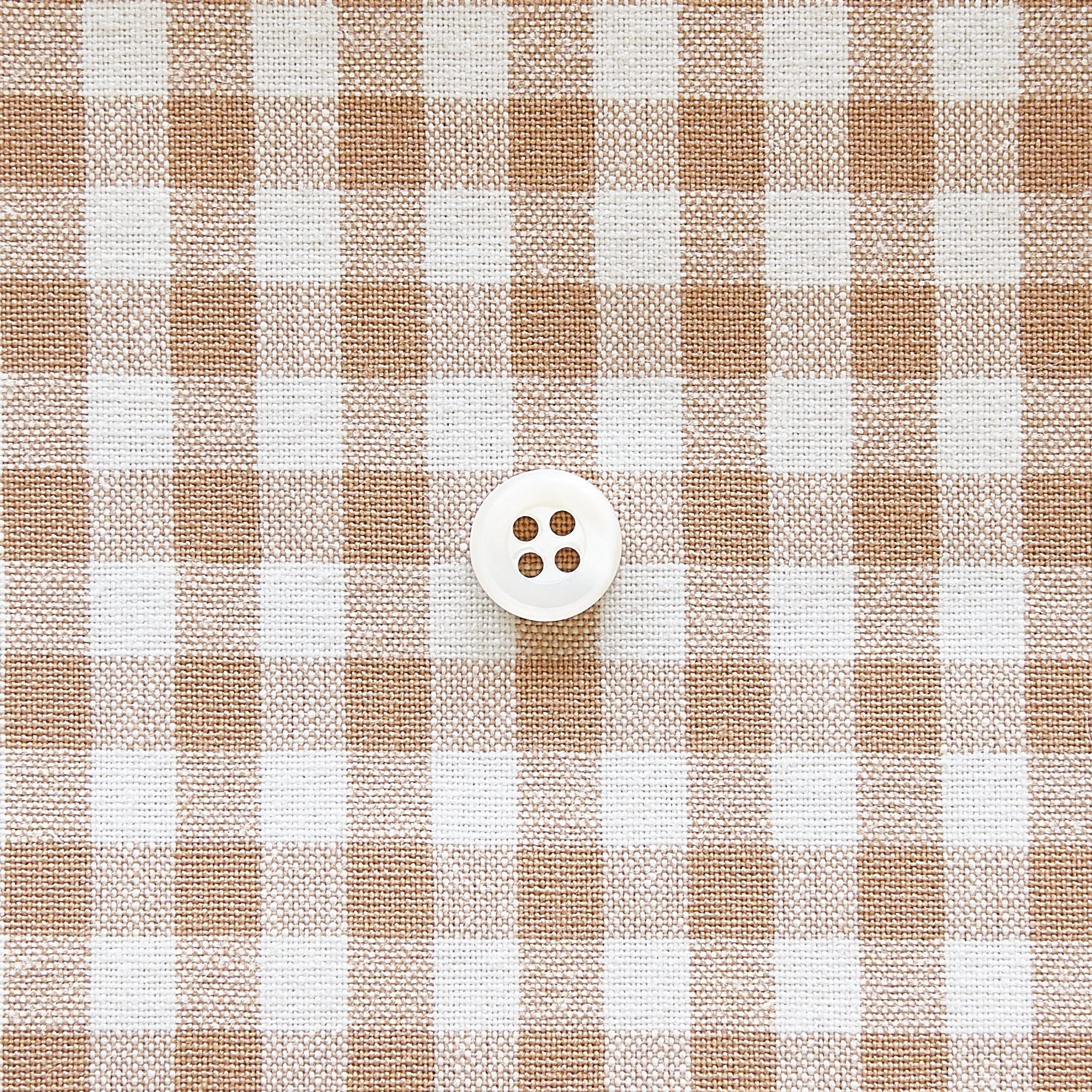 綿ポリ交織ダンガリー5mmギンガム#107 ベージュ