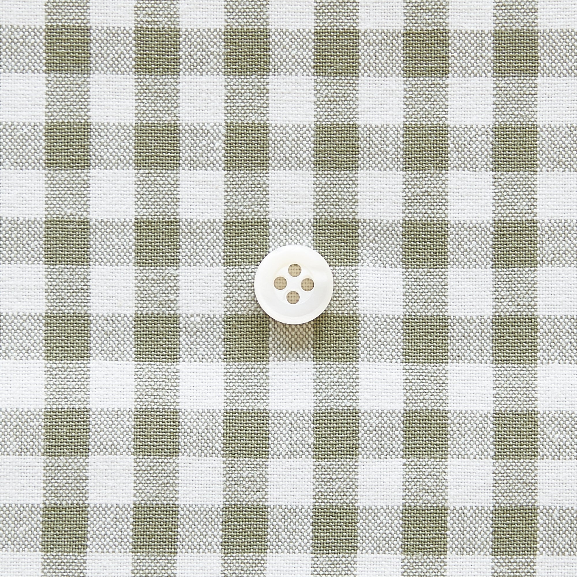 綿ポリ交織ダンガリー5mmギンガム#115 モスグリーン