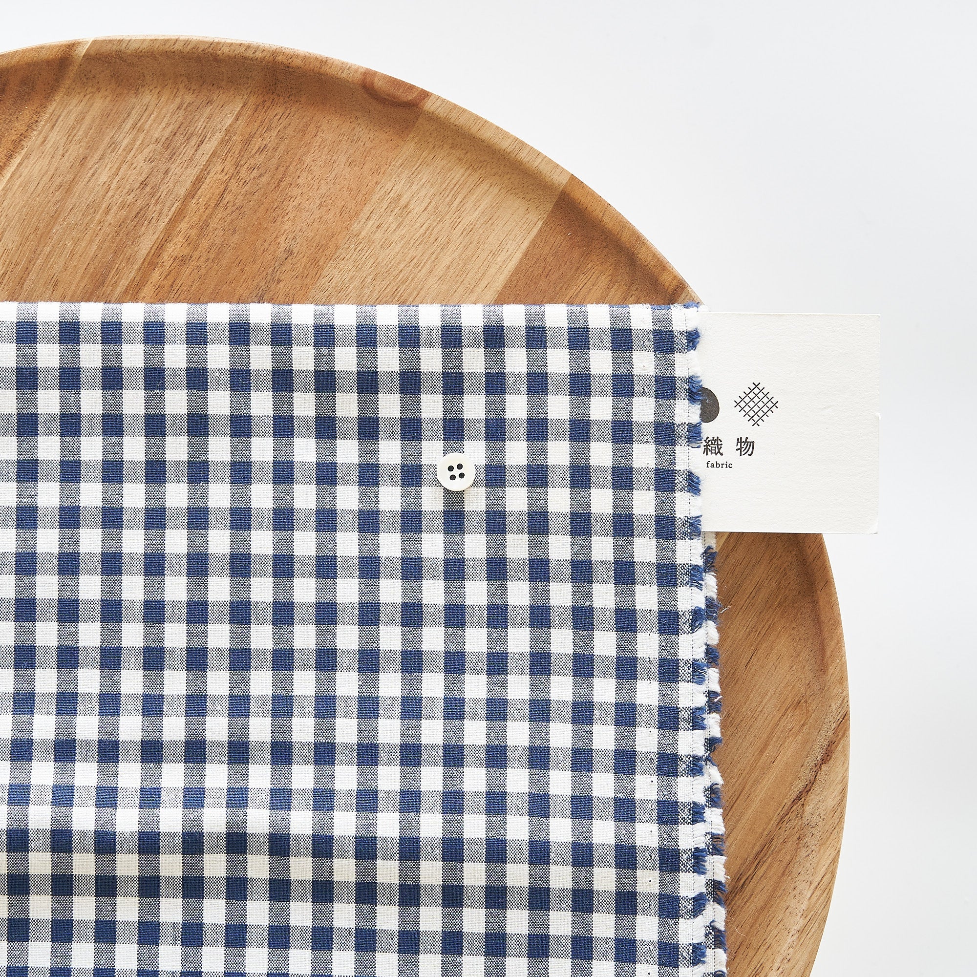 綿ポリ交織ダンガリー5mmギンガム#119 ネイビー