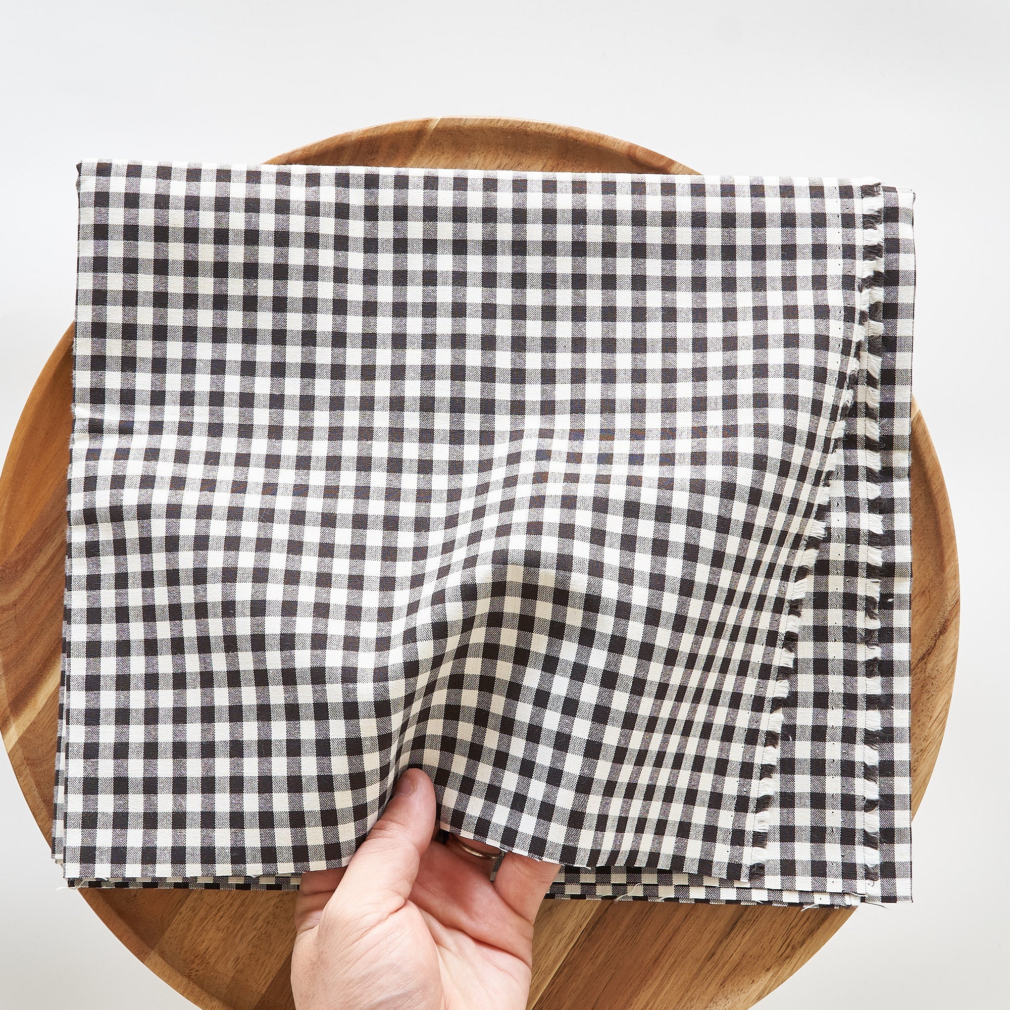 綿ポリ交織ダンガリー5mmギンガム#120 ダークグレー