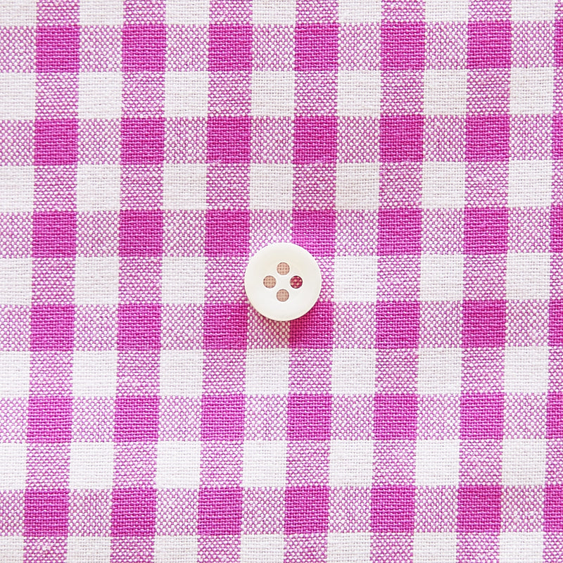 綿ポリダンガリー ギンガムチェック#柄の大きさ_5mm#カラー_#121 ラズベリー