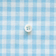 綿ポリダンガリー ギンガムチェック#柄の大きさ_5mm#カラー_#124 アクアブルー