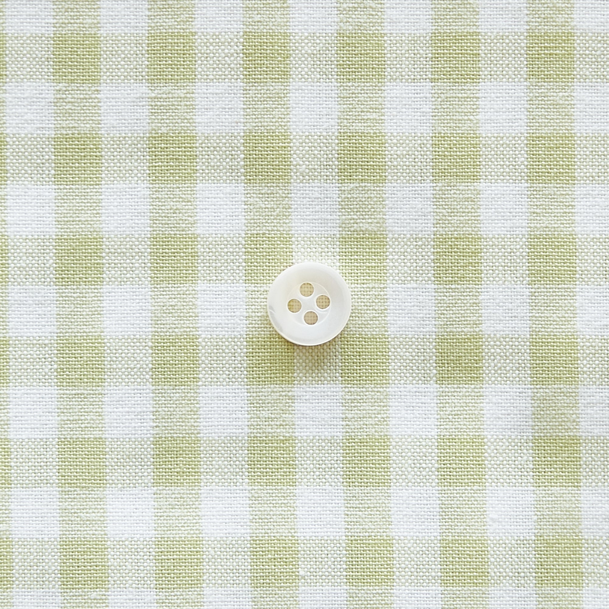 綿ポリ交織ダンガリー5mmギンガム#125 サラダグリーン