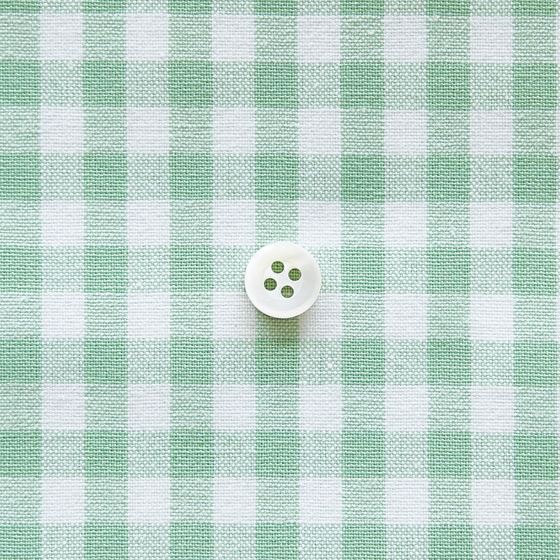 綿ポリダンガリー ギンガムチェック#柄の大きさ_5mm#カラー_#126 スプリンググリーン