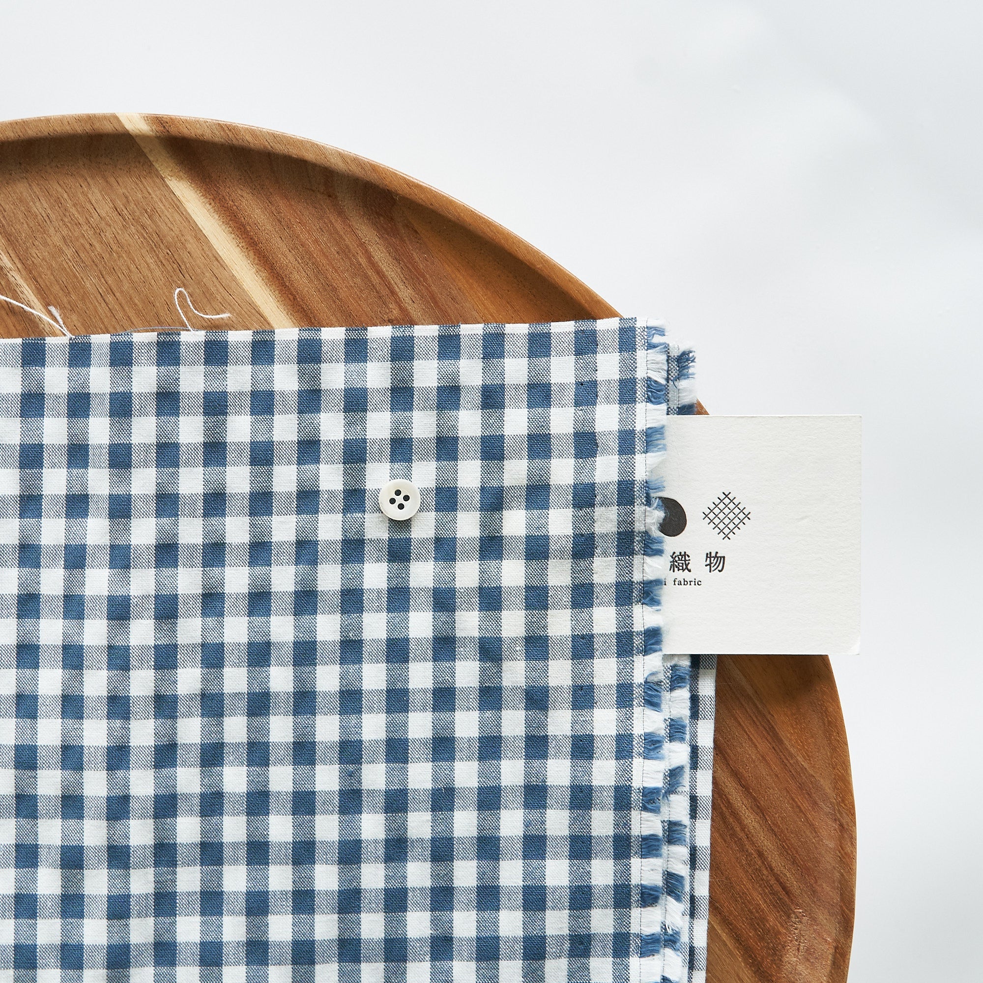 綿ポリ交織ダンガリー5mmギンガム#203 ティールブルー