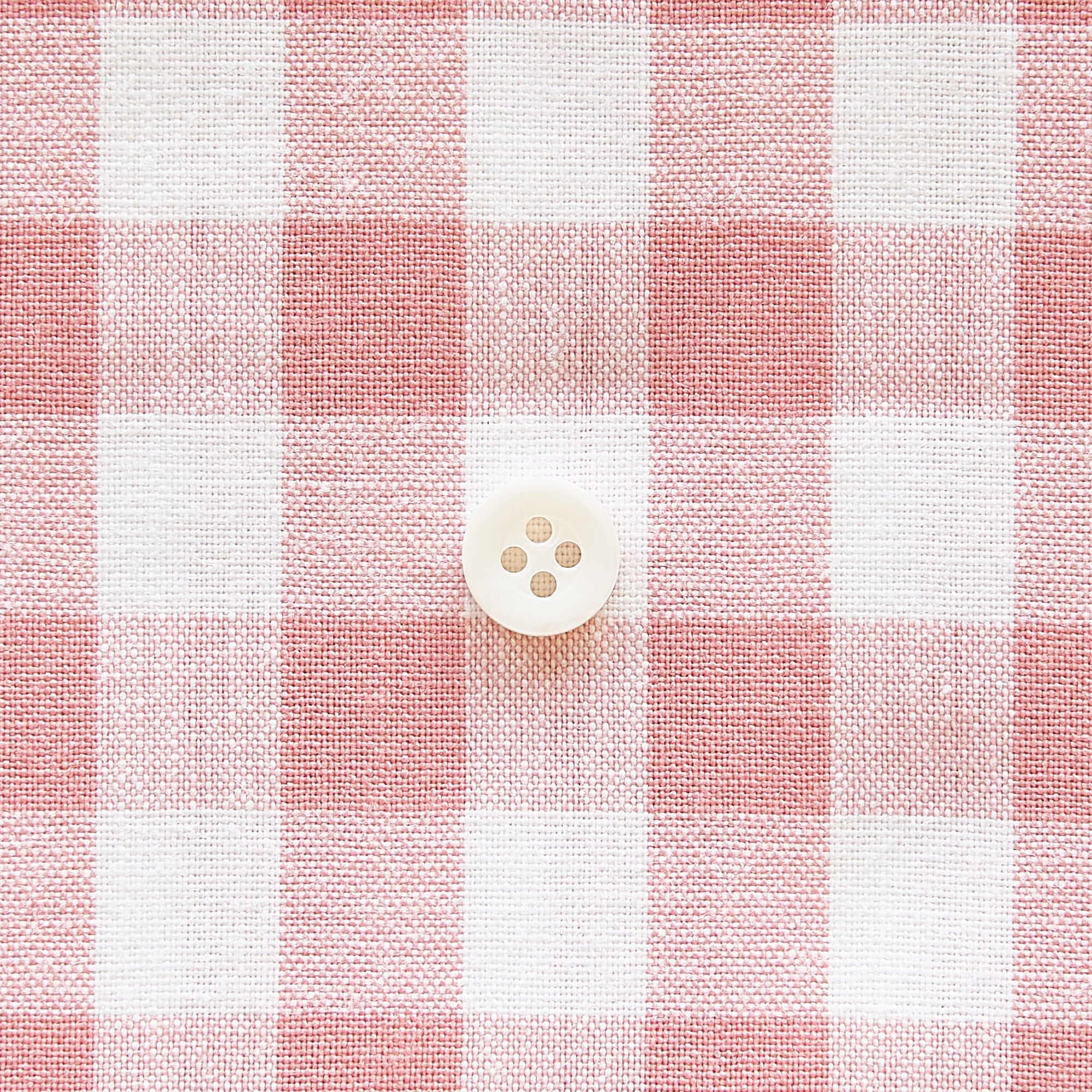 綿ポリ交織ダンガリー12mmギンガム#102 サーモンピンク