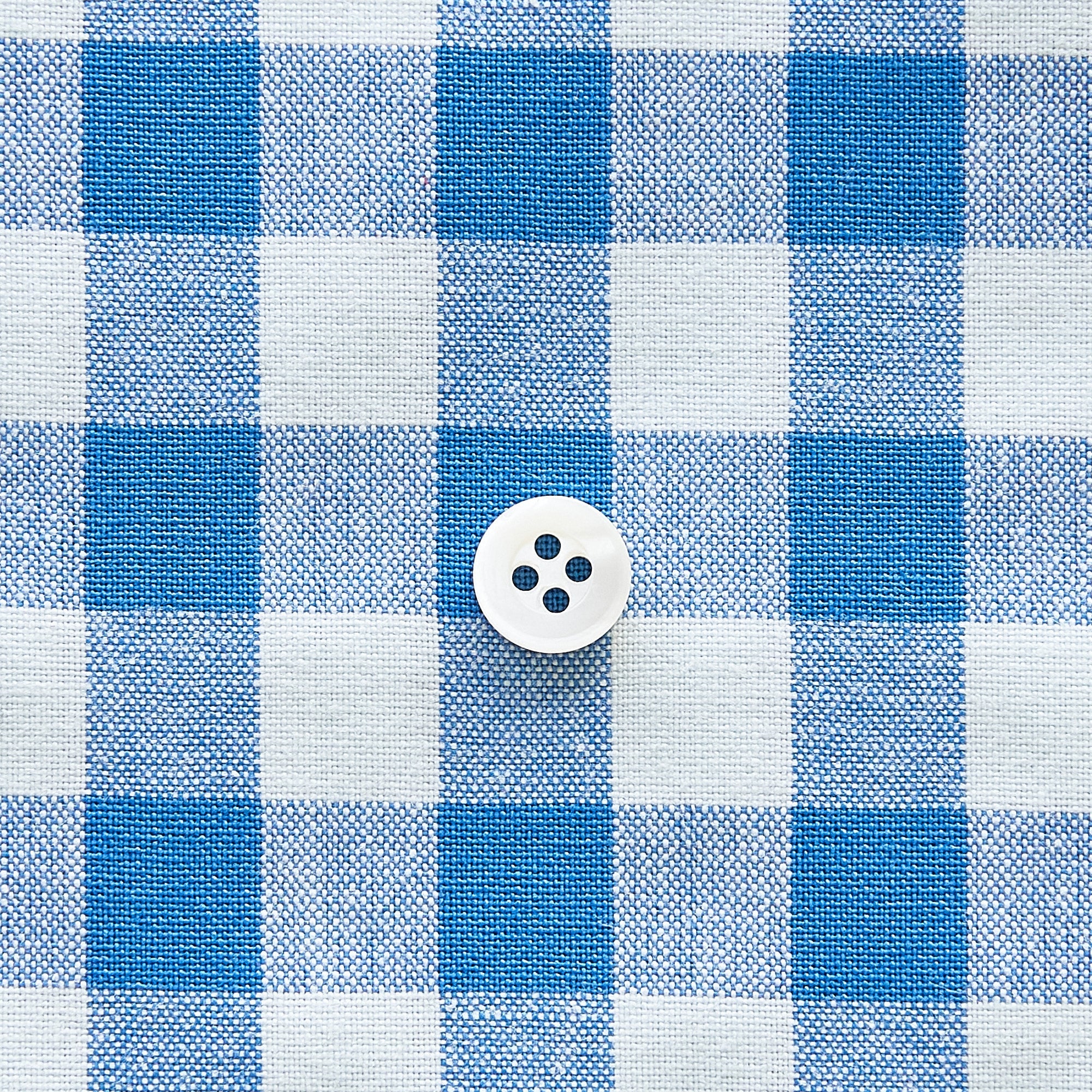 綿ポリ交織ダンガリー12mmギンガム#118 ブルー