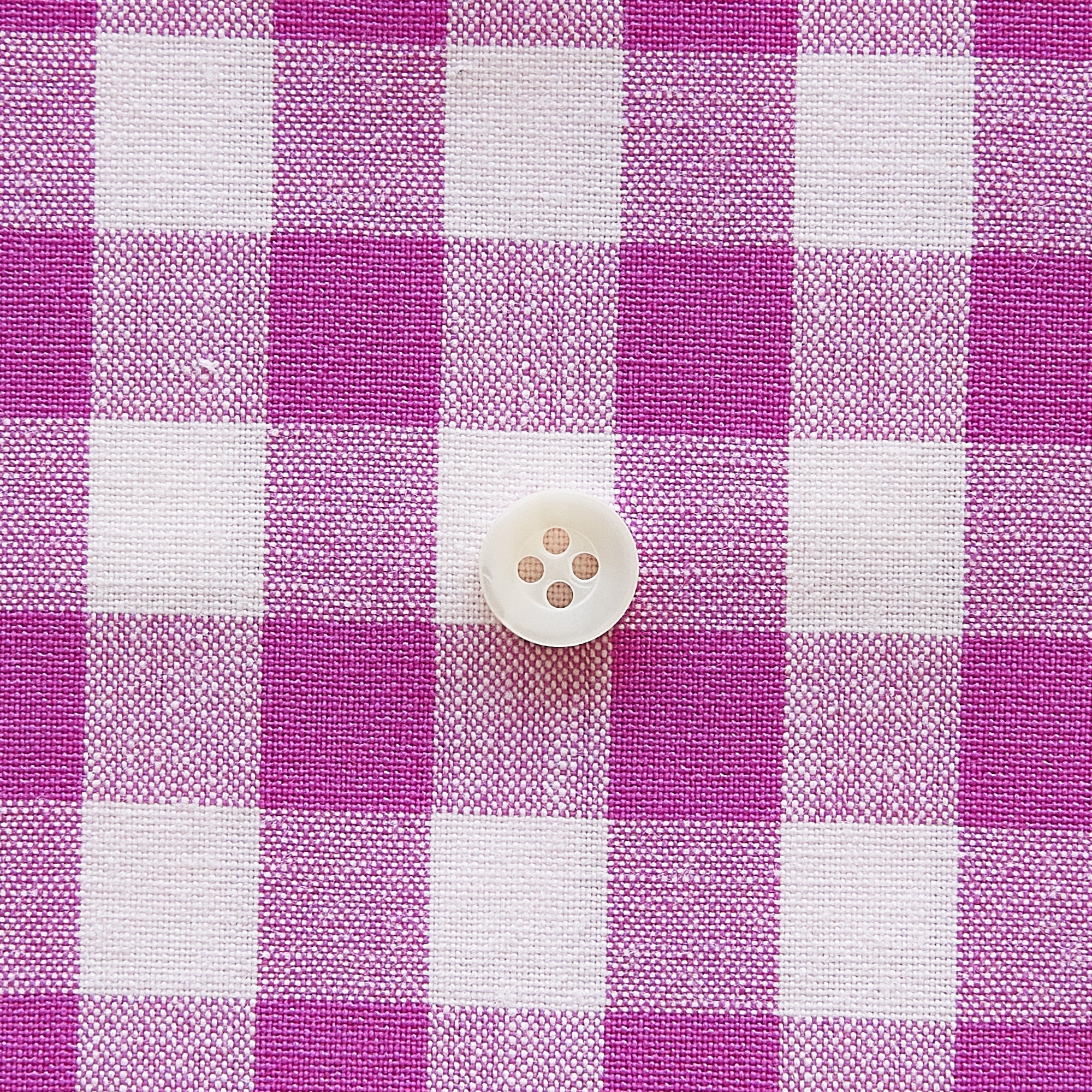 綿ポリ交織ダンガリー12mmギンガム#121 ラズベリー