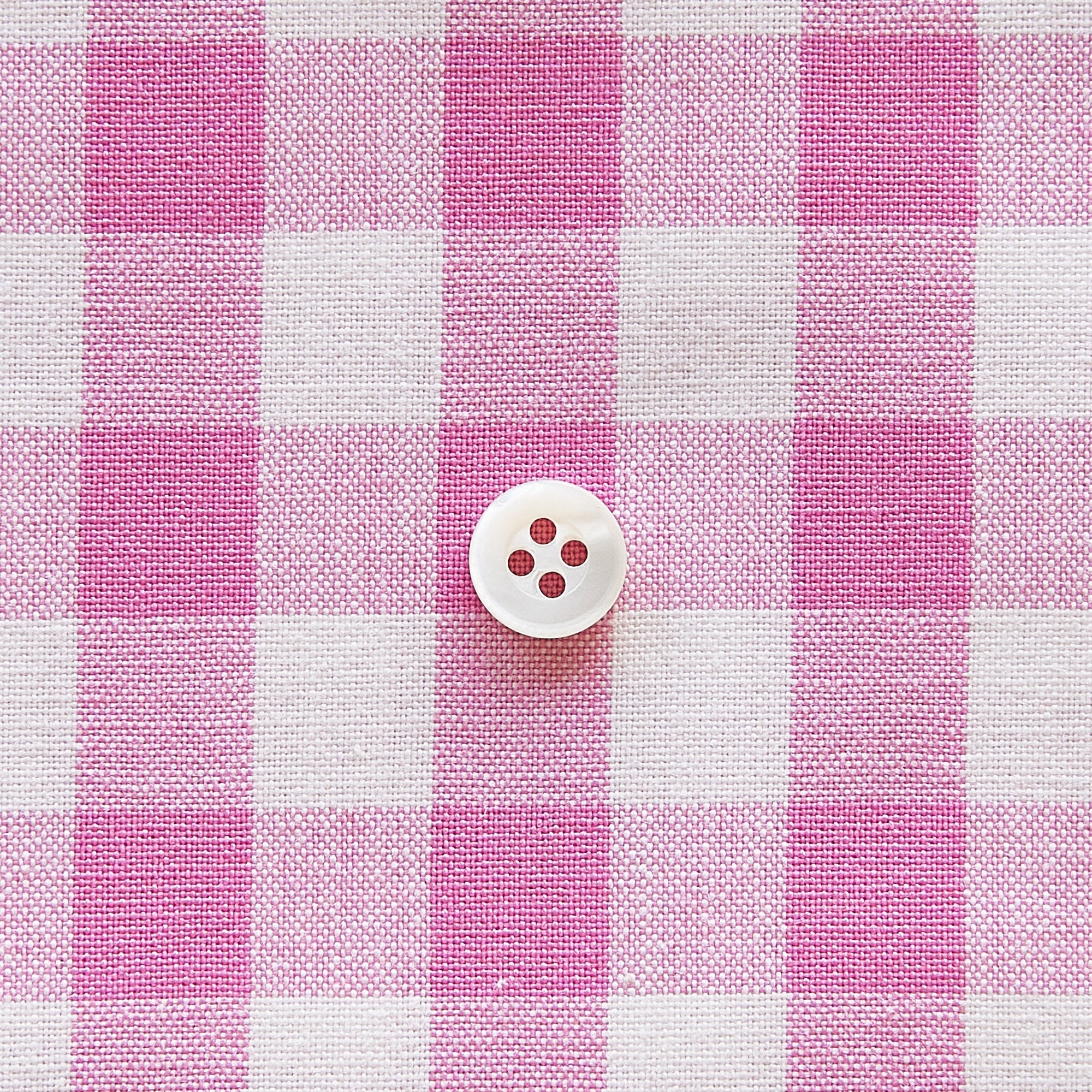 綿ポリ交織ダンガリー12mmギンガム#122 コスモスピンク