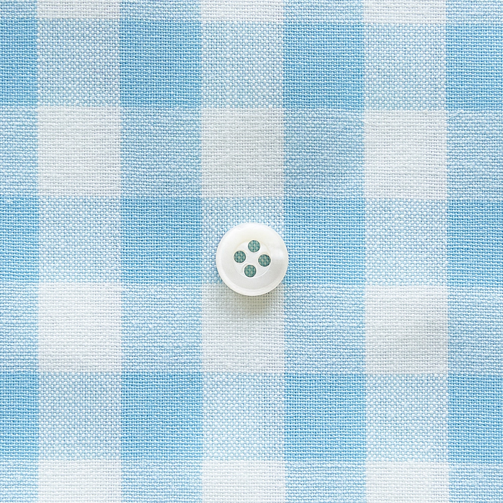 綿ポリ交織ダンガリー12mmギンガム#124 アクアブルー