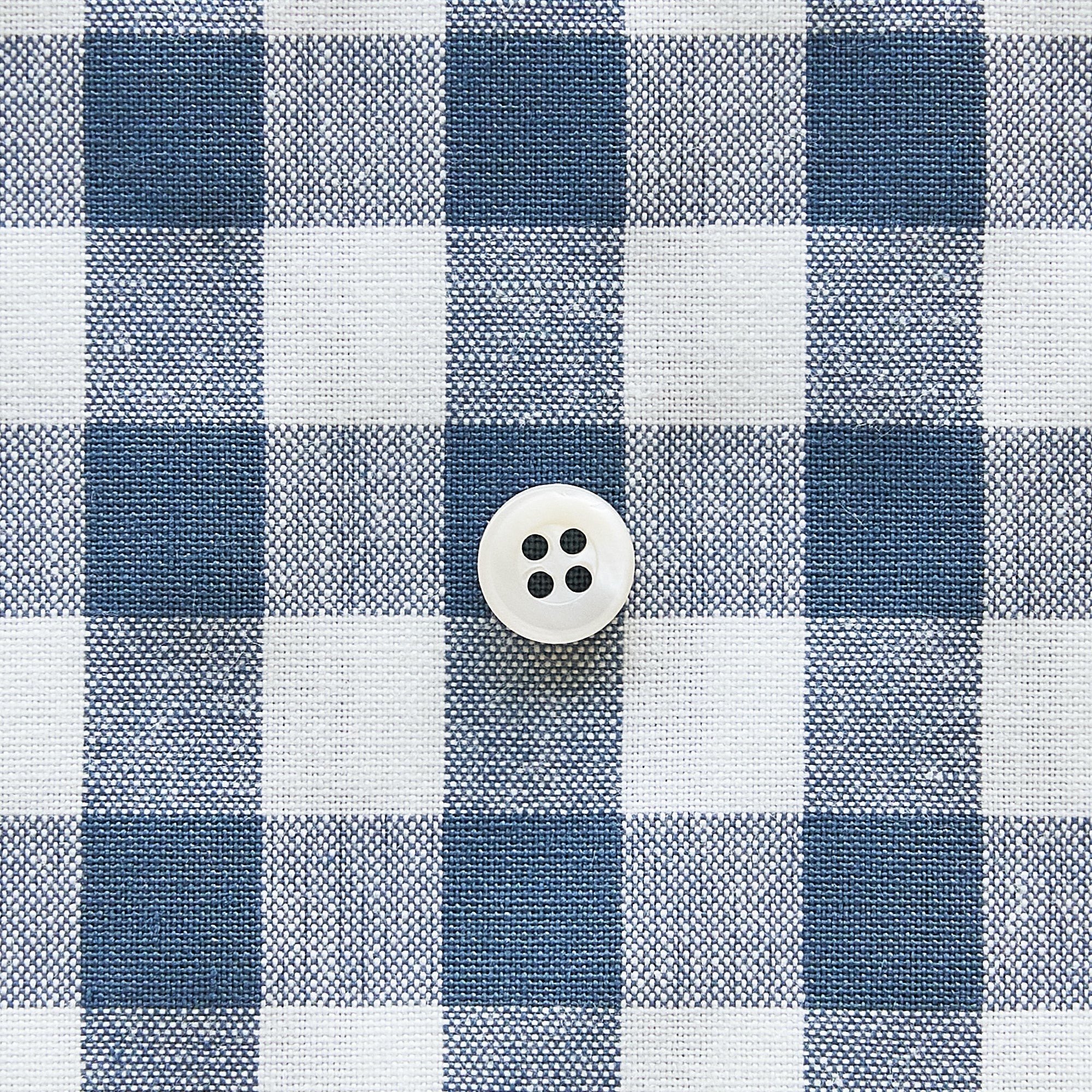 綿ポリ交織ダンガリー12mmギンガム#203 ティールブルー