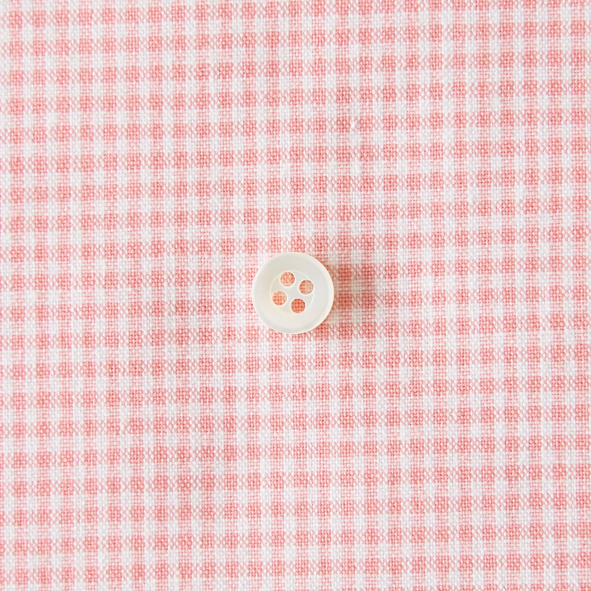 綿ポリダンガリー ギンガムチェック#柄の大きさ_1.5mm#カラー_#102 サーモンピンク