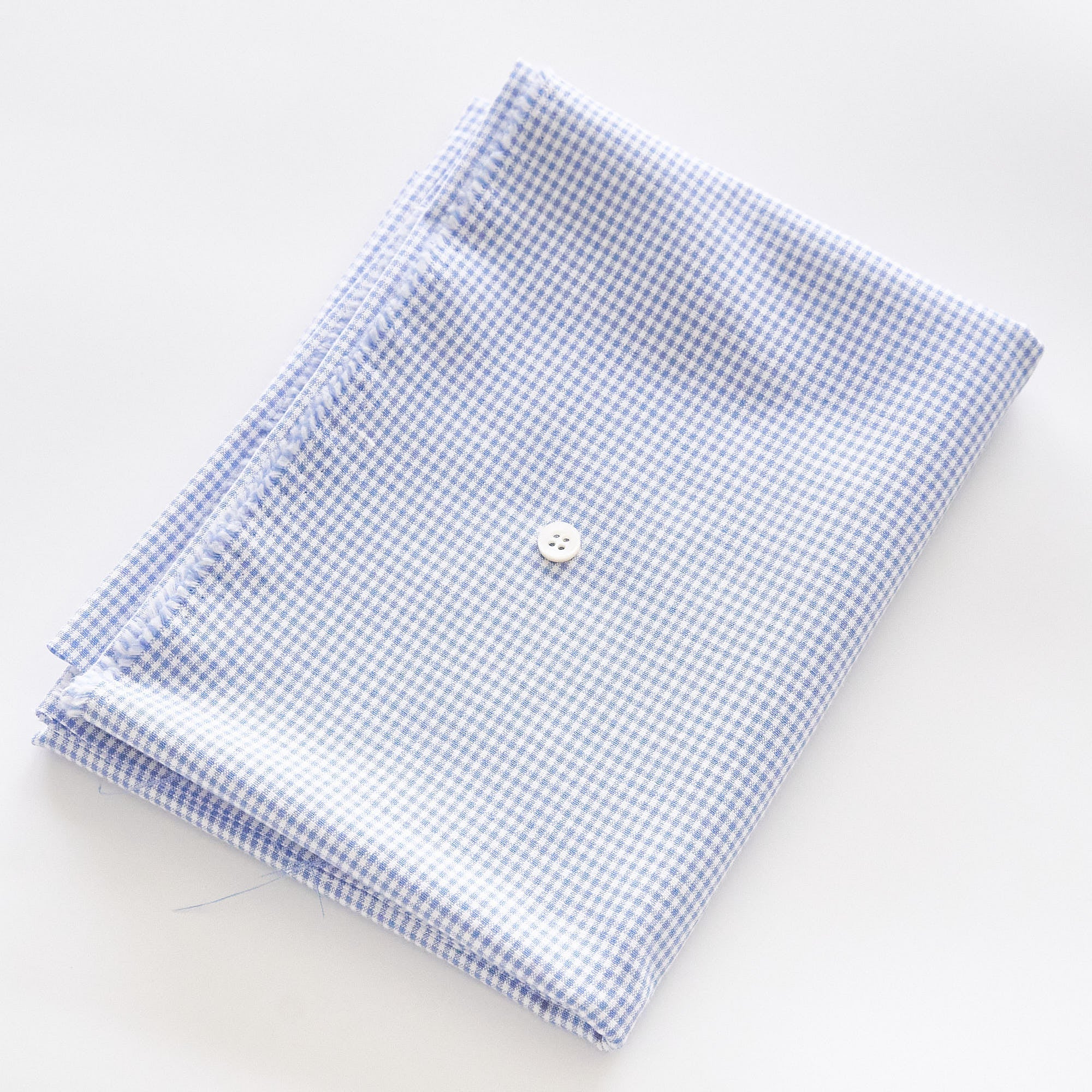 綿ポリ交織ダンガリー1.5mmギンガム#106 マリンブルー