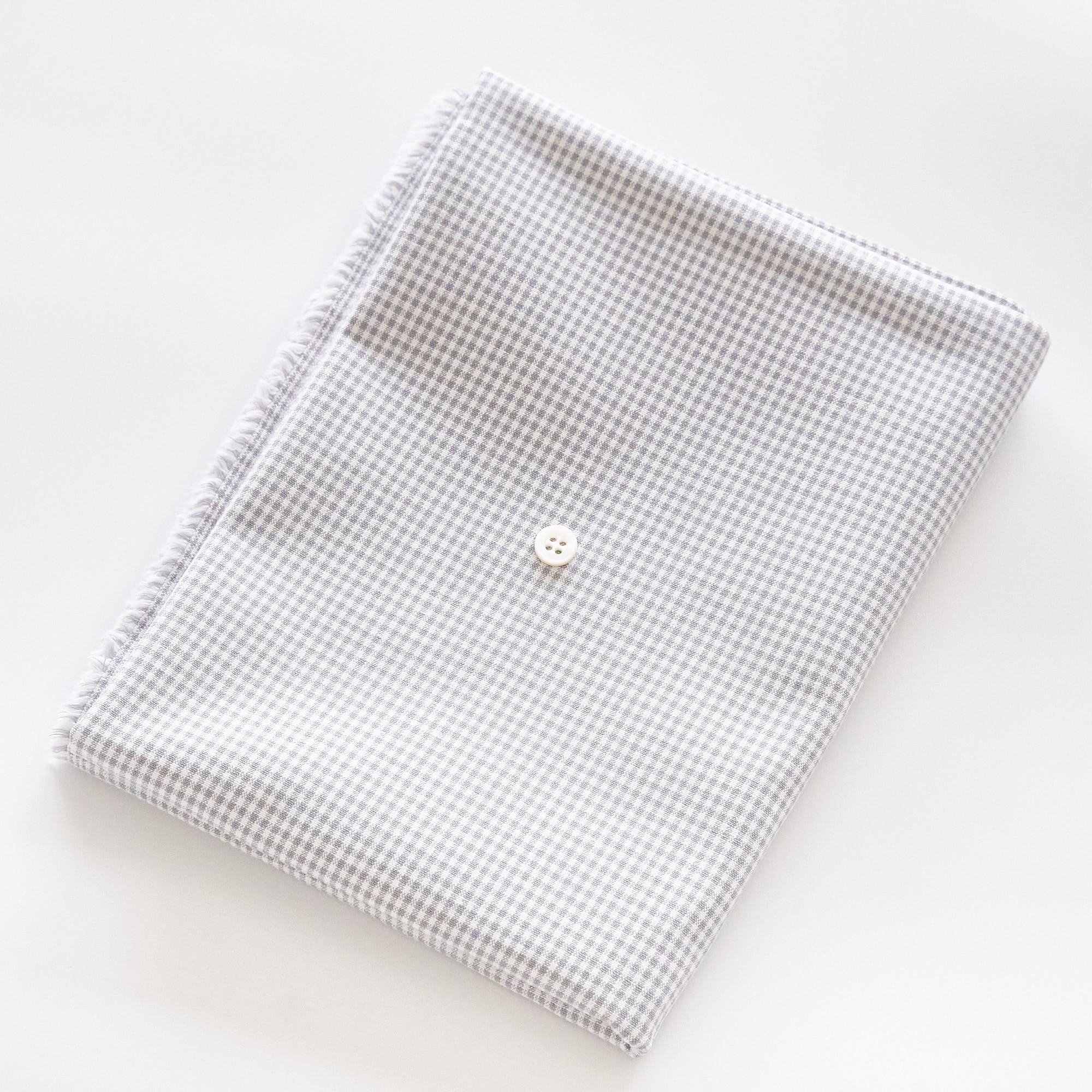 綿ポリ交織ダンガリー1.5mmギンガム#108 グレー