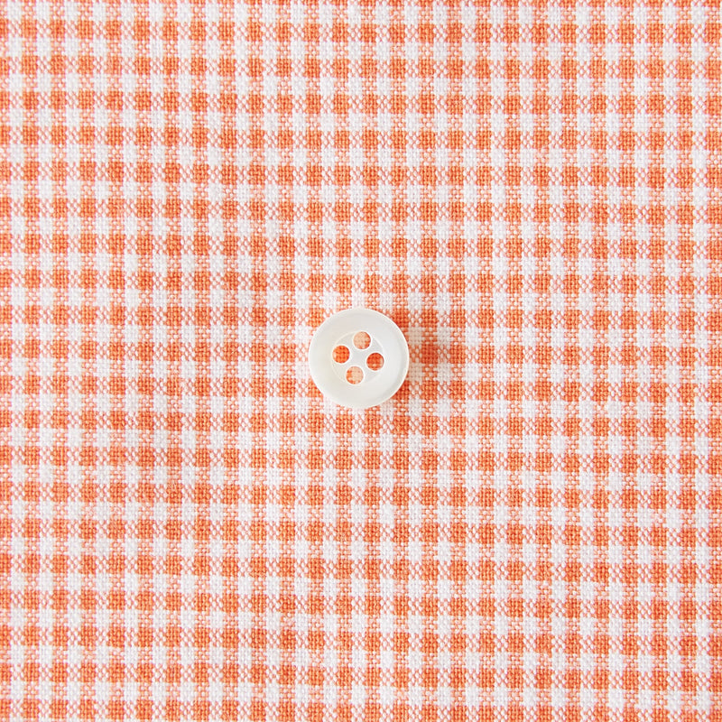 綿ポリダンガリー ギンガムチェック#柄の大きさ_1.5mm#カラー_#114 オレンジ
