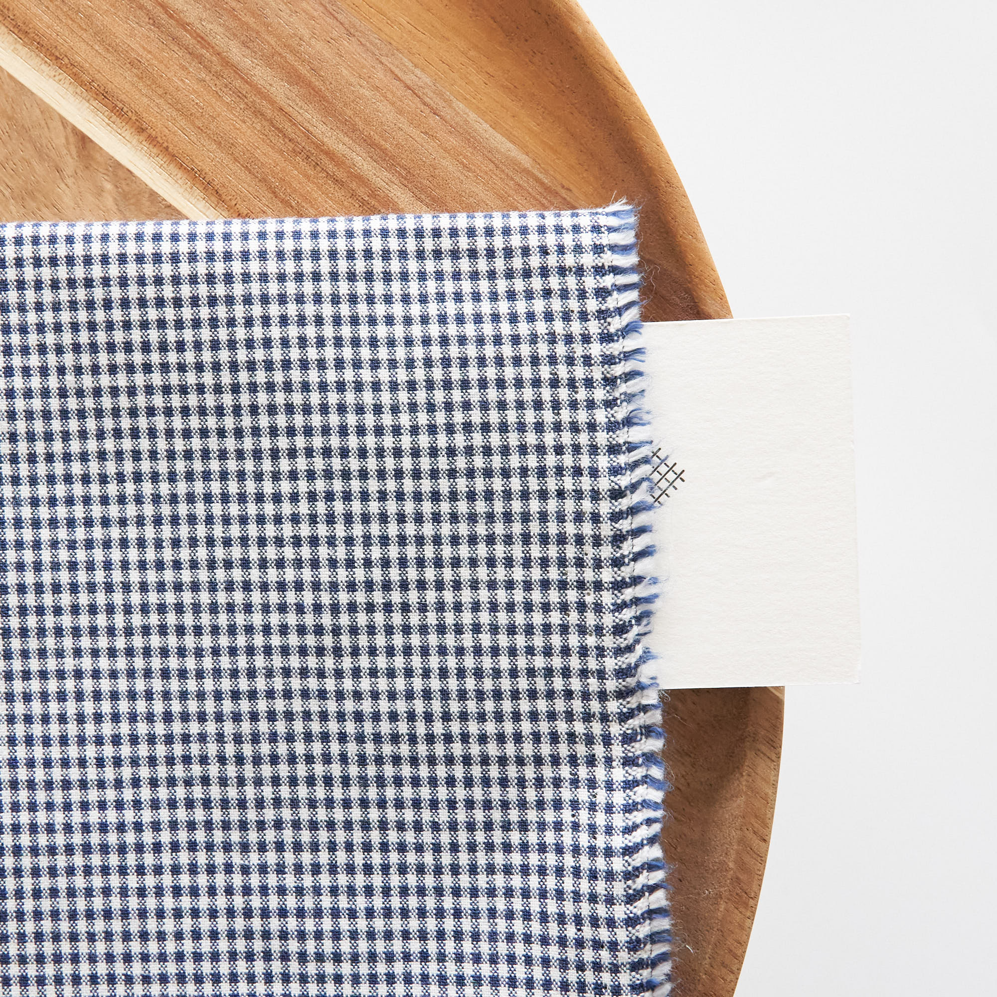 綿ポリ交織ダンガリー1.5mmギンガム#119 ネイビー