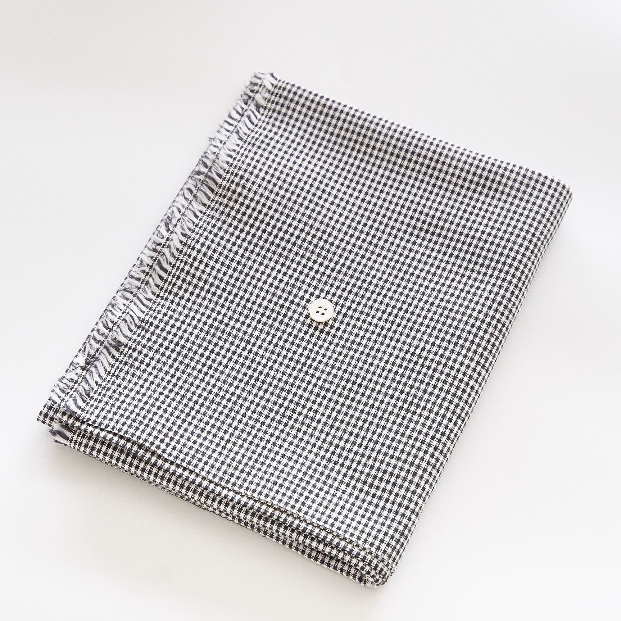 綿ポリ交織ダンガリー1.5mmギンガム#120 ダークグレー