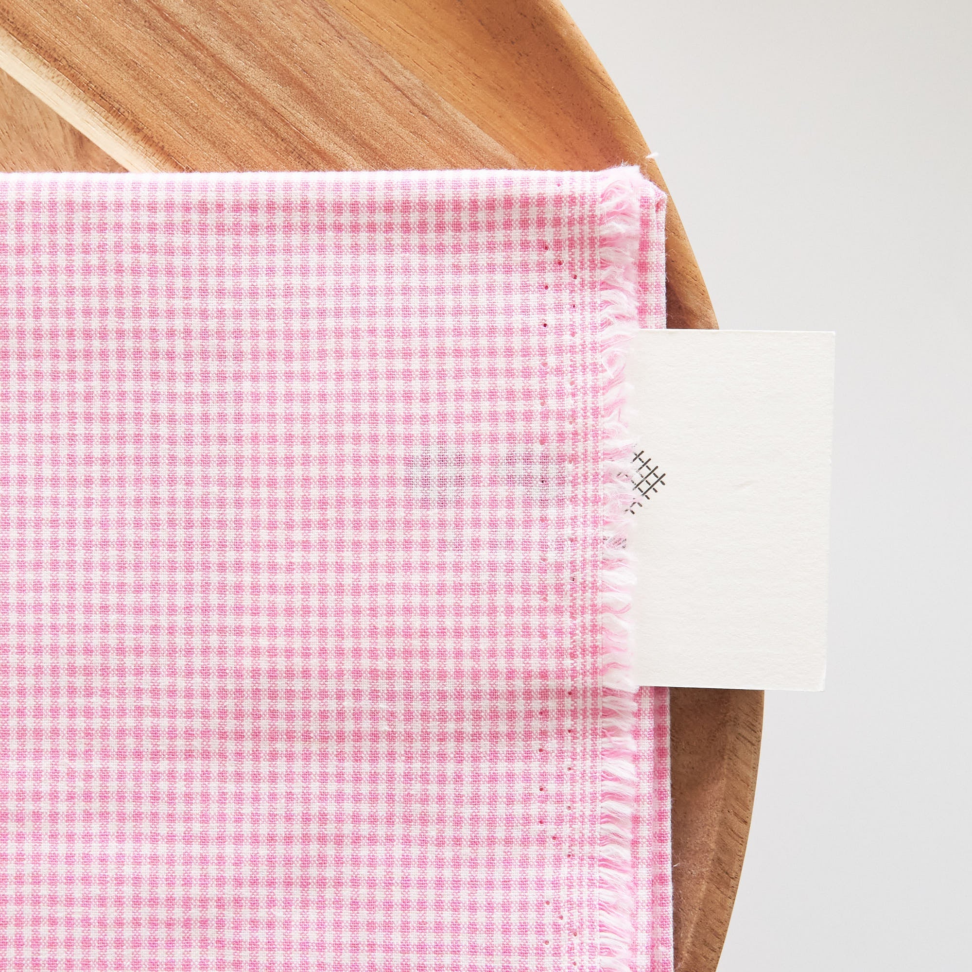 綿ポリ交織ダンガリー1.5mmギンガム#122 コスモスピンク