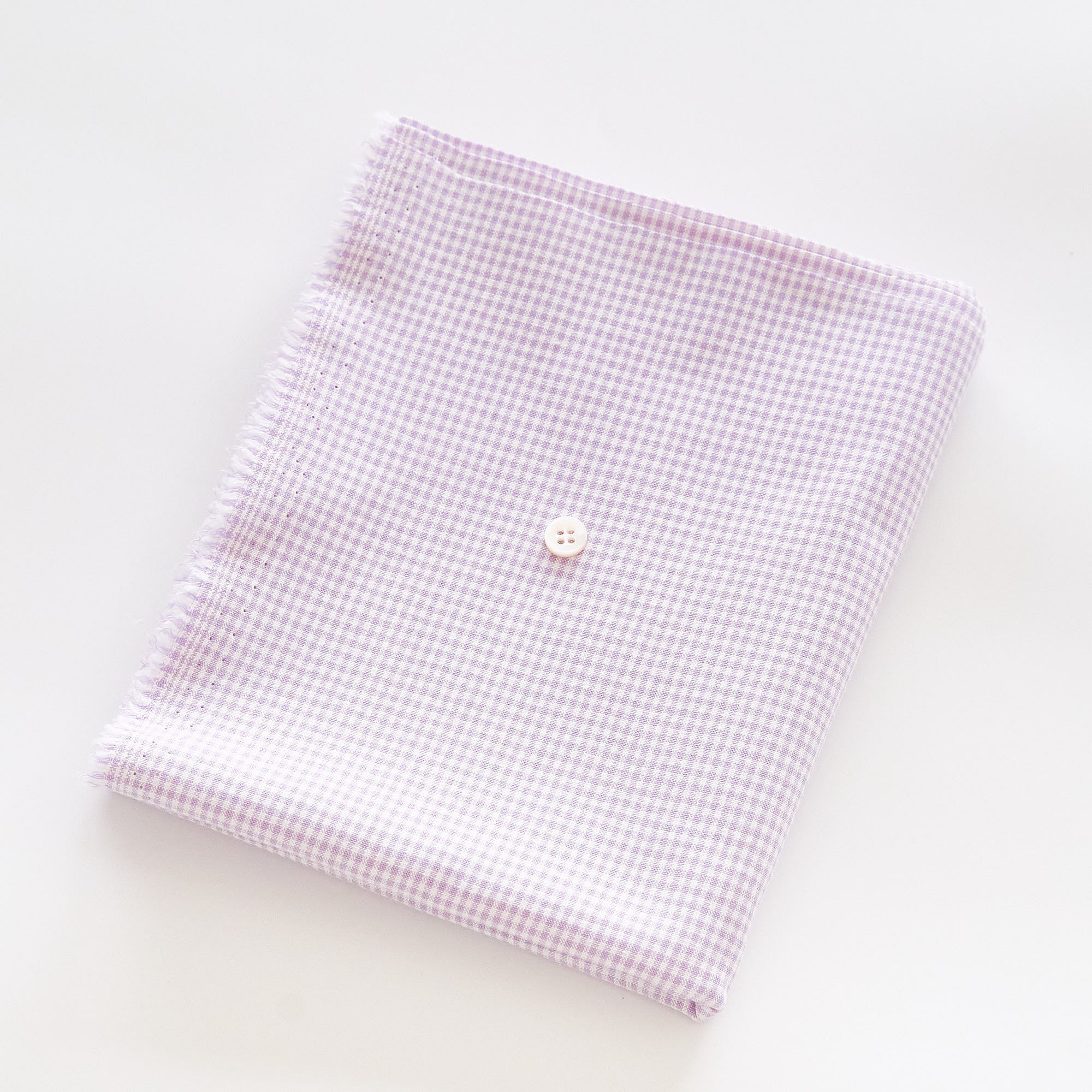 綿ポリ交織ダンガリー1.5mmギンガム#123 ペールラベンダー