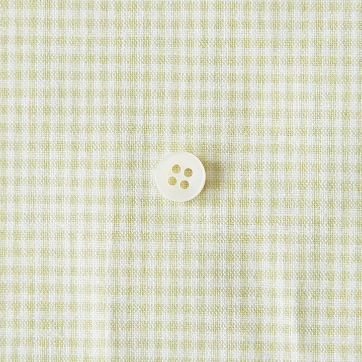 綿ポリダンガリー ギンガムチェック#柄の大きさ_1.5mm#カラー_#125 サラダグリーン