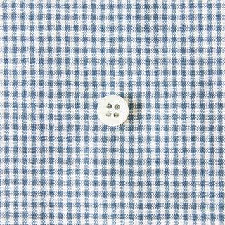 綿ポリダンガリー ギンガムチェック#柄の大きさ_1.5mm#カラー_#203 ティールブルー