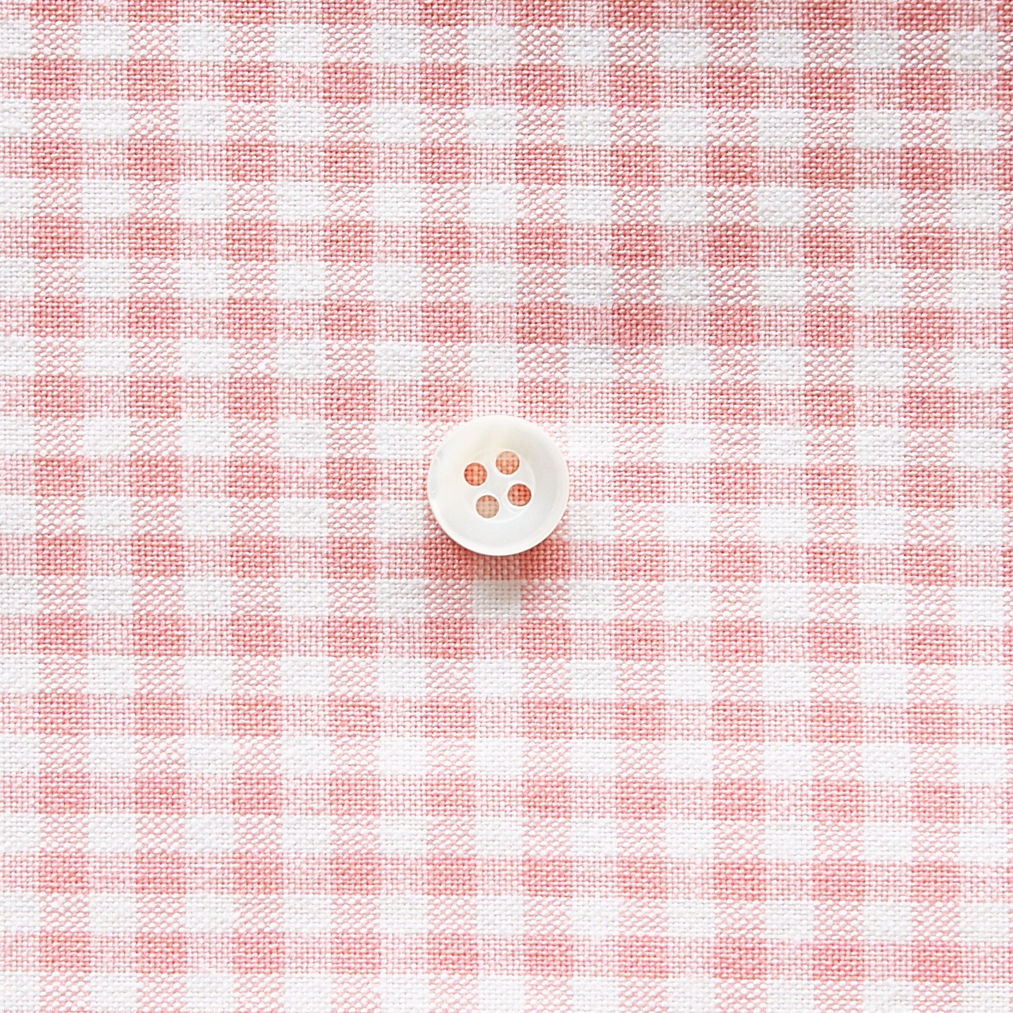 綿ポリ交織ダンガリー3mmギンガム#102 サーモンピンク
