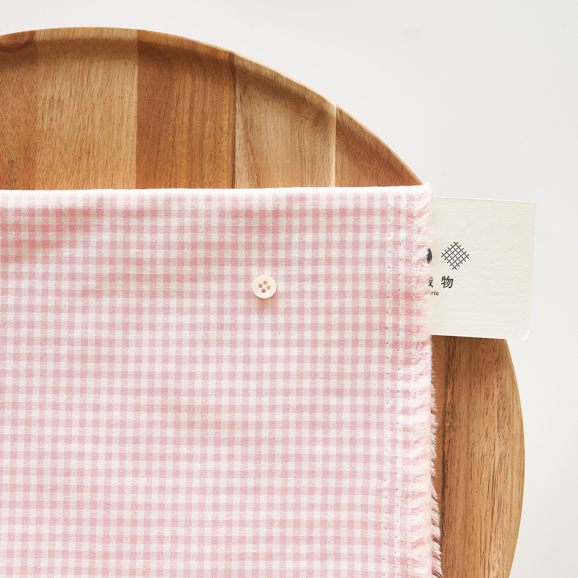 綿ポリ交織ダンガリー3mmギンガム#109ピンク