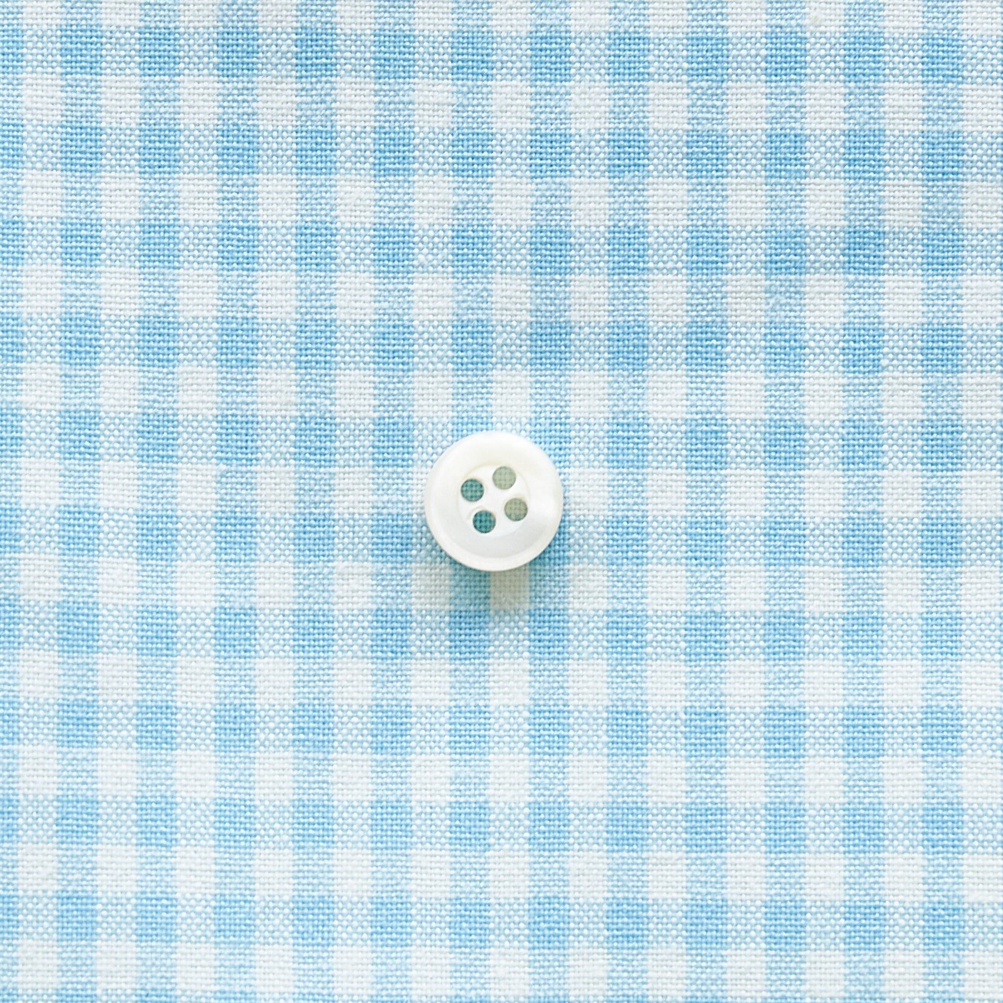 綿ポリ交織ダンガリー3mmギンガム#124 アクアブルー