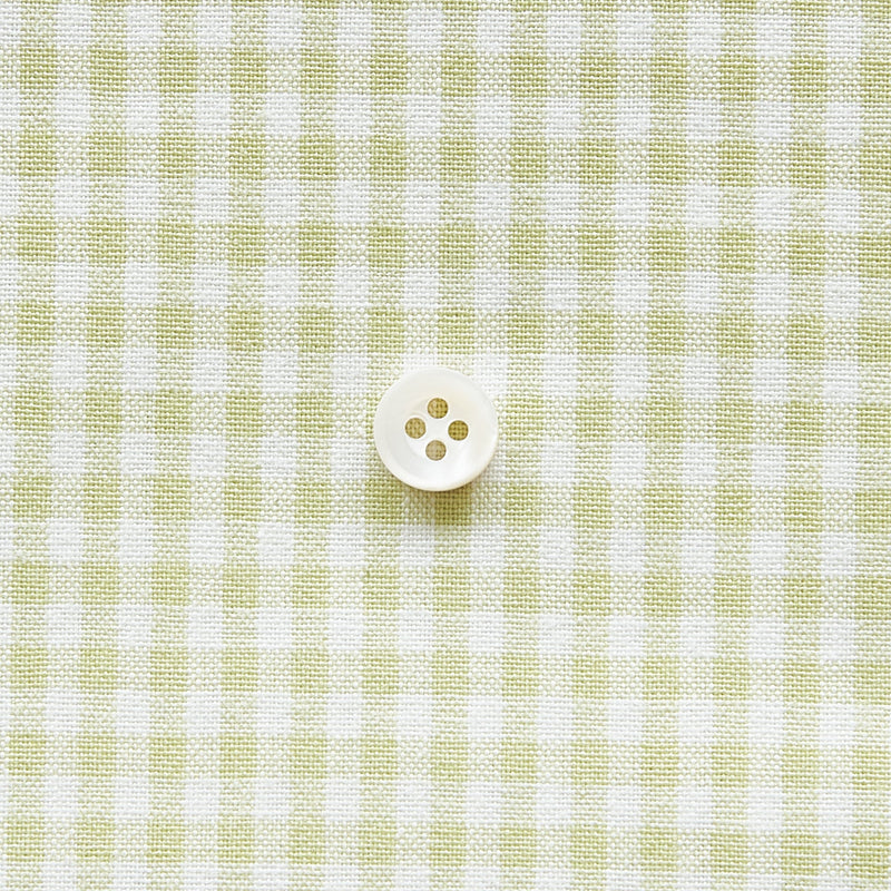 綿ポリダンガリー ギンガムチェック#柄の大きさ_3mm#カラー_#125 サラダグリーン