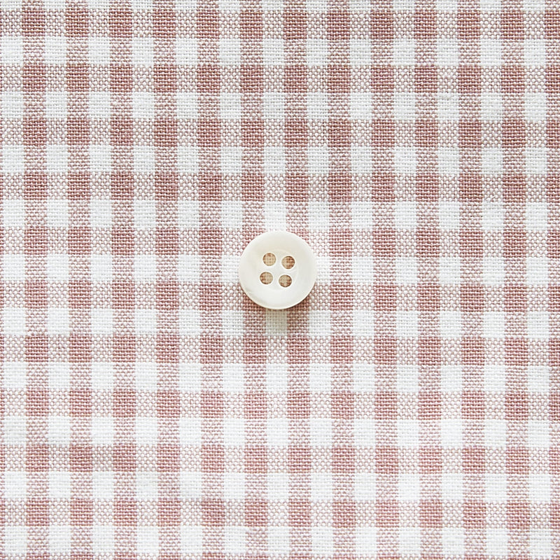 綿ポリダンガリー ギンガムチェック#柄の大きさ_3mm#カラー_#202 スモークピンク