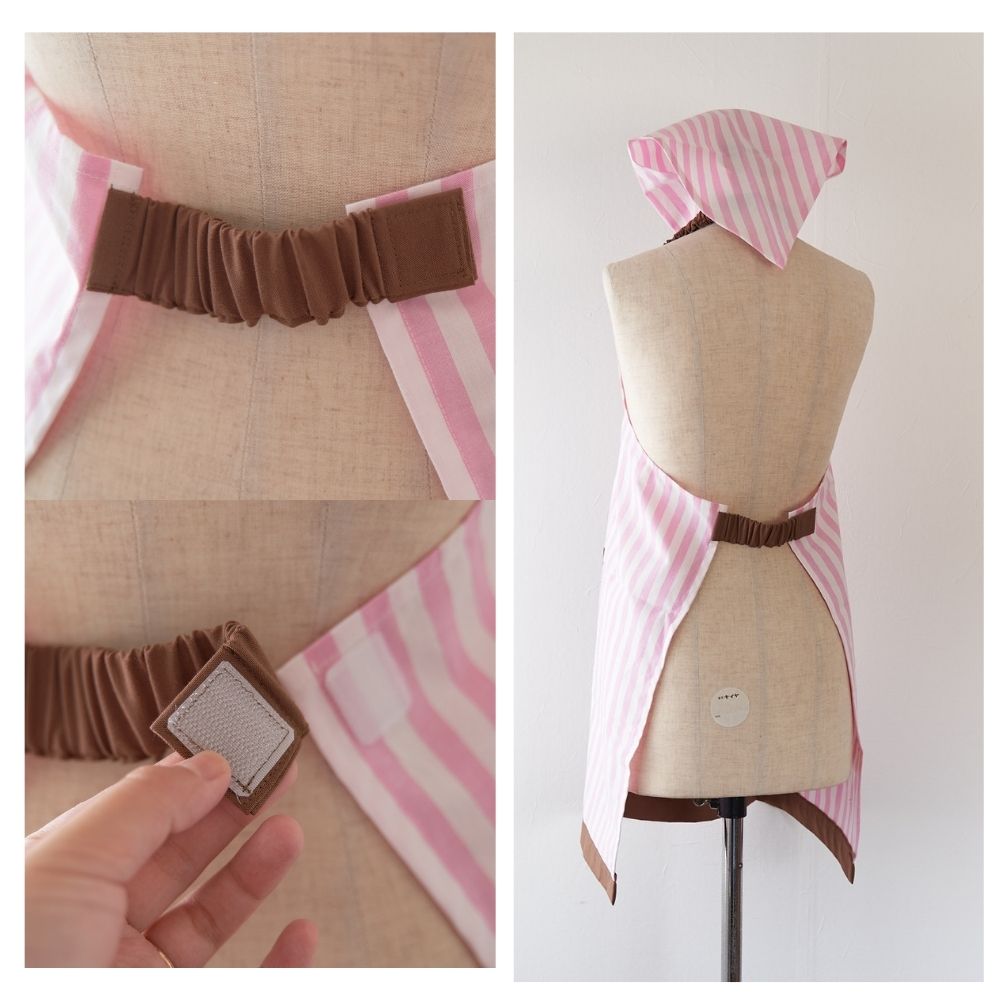 5-009三角巾付き子供エプロン型紙80〜160サイズワンサイズ型紙別紙A4仕様書