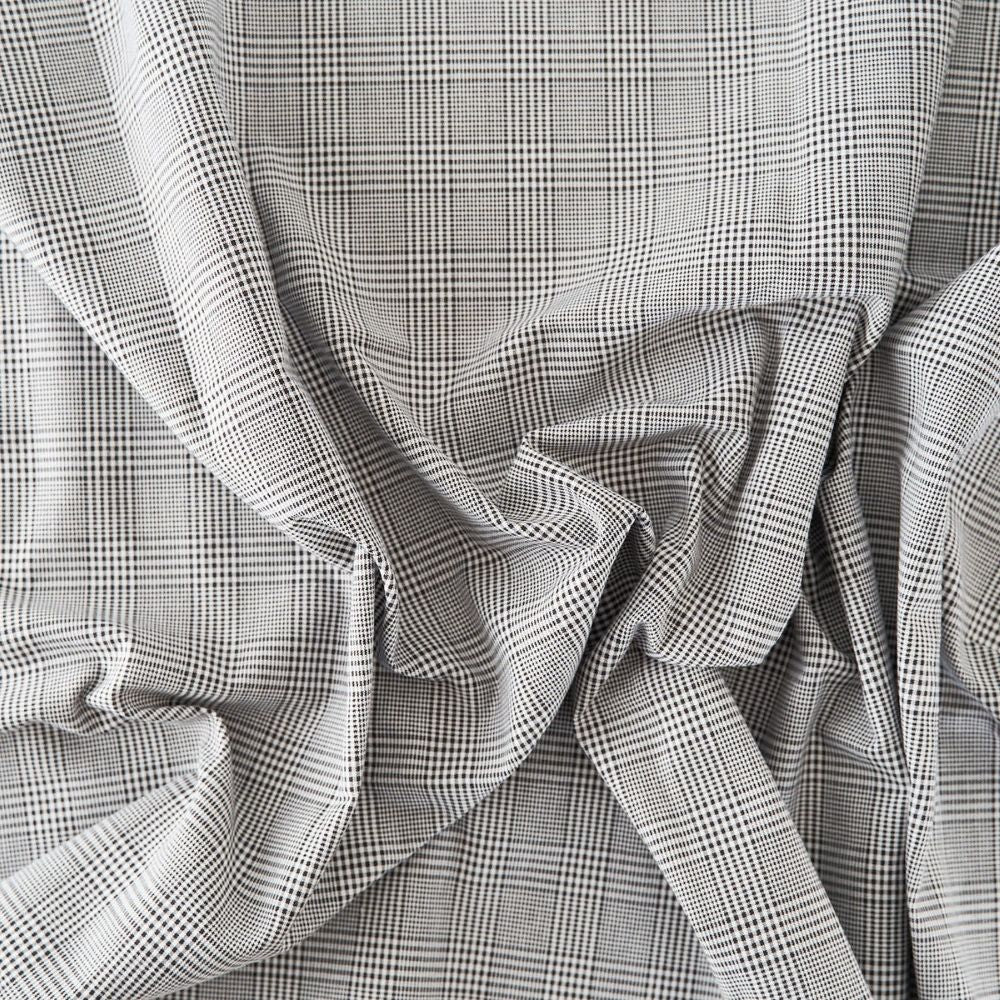 綿ポリダンガリー モノクロ