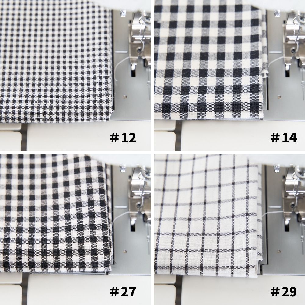 綿ポリダンガリー モノクロ