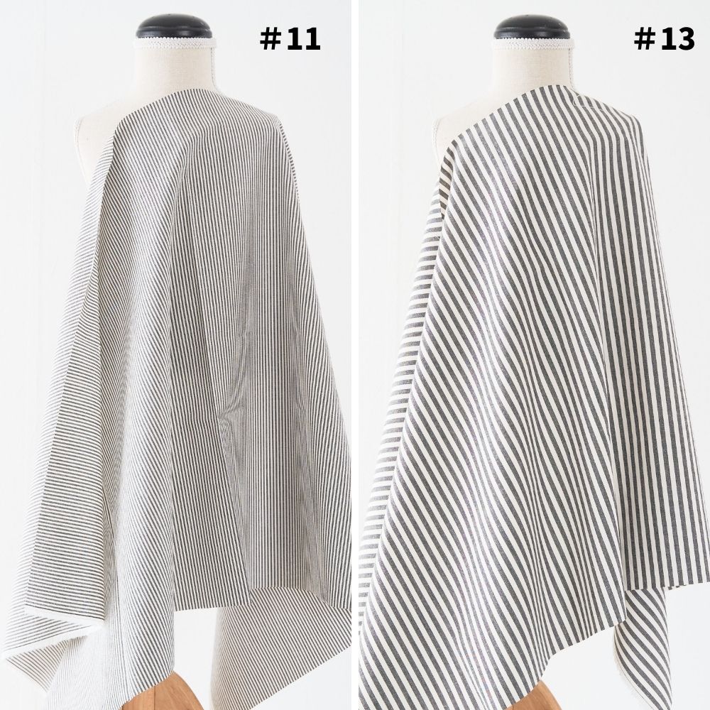 綿ポリダンガリー モノクロ