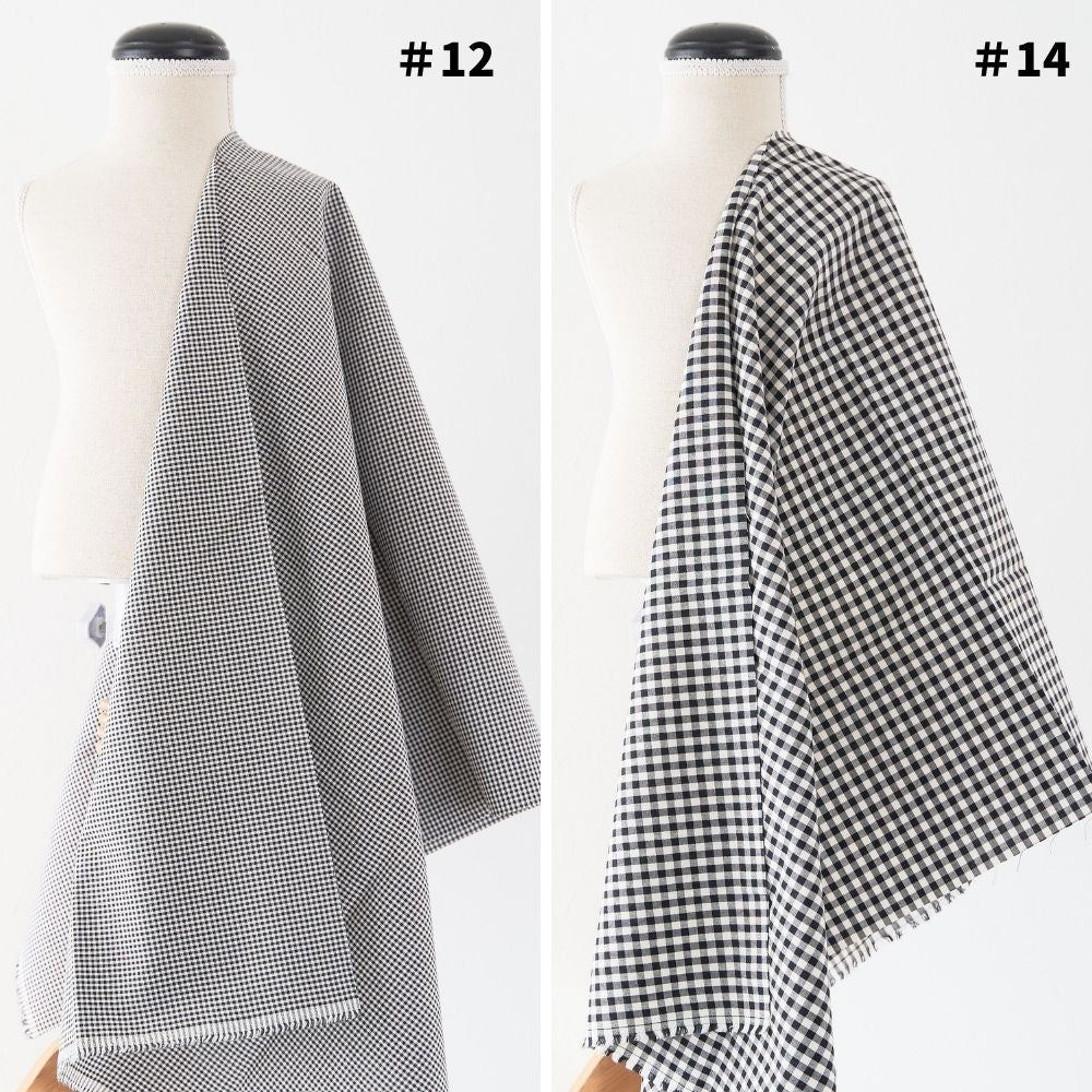 綿ポリダンガリー モノクロ