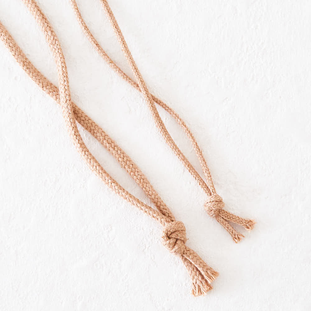 オーガニックコットン　3mm/5mm 丸紐 7color 1m単位