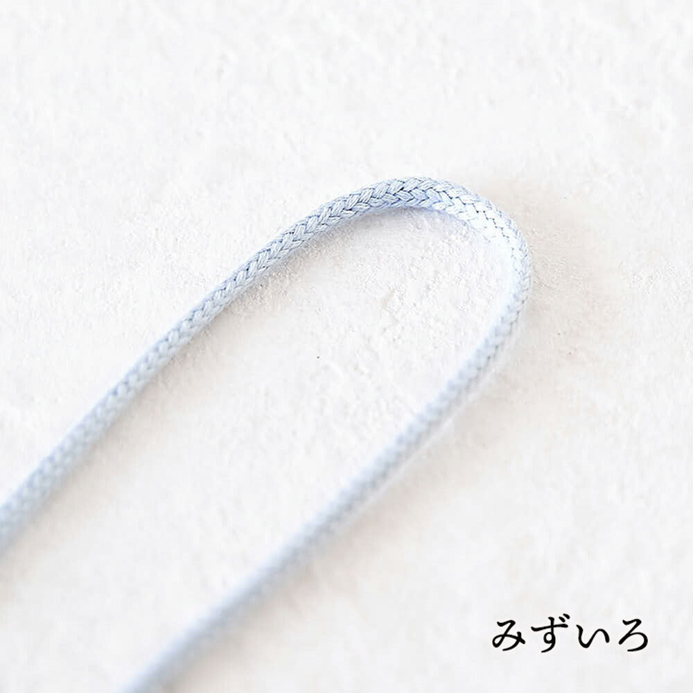オーガニックコットン　3mm/5mm 丸紐 7color 1m単位