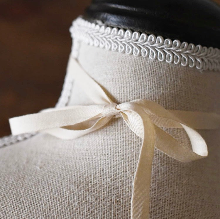 オーガニックコットン 8mm テープ  リボン 2color 1m単位 綿平テープ ベビー肌着用ヒモ