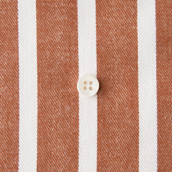 綿ポリ交織デニム1.5mmストライプ#Aブラウン