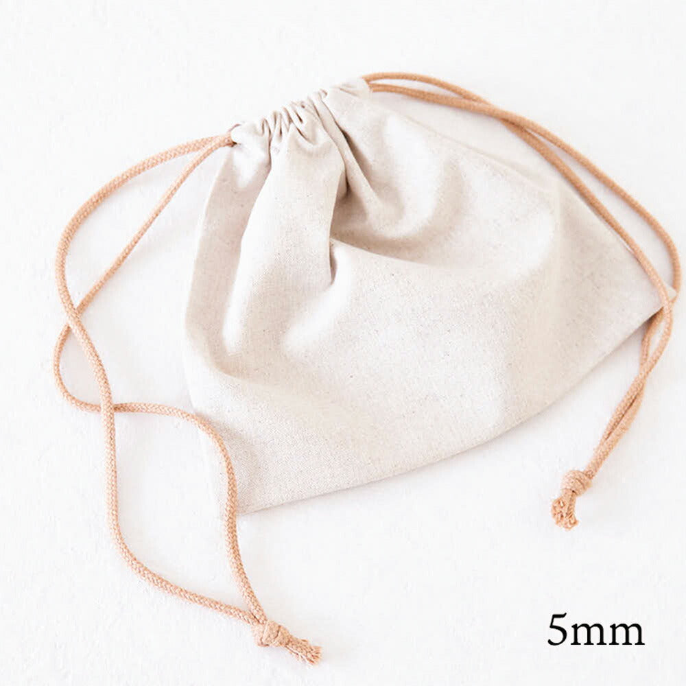 オーガニックコットン　3mm/5mm 丸紐 7color 1m単位