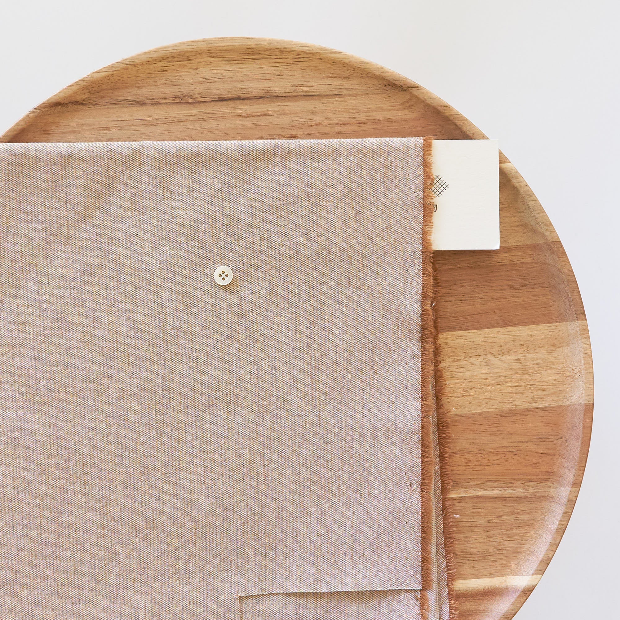 綿ポリ交織ソフトダンガリー#Cカフェオレ