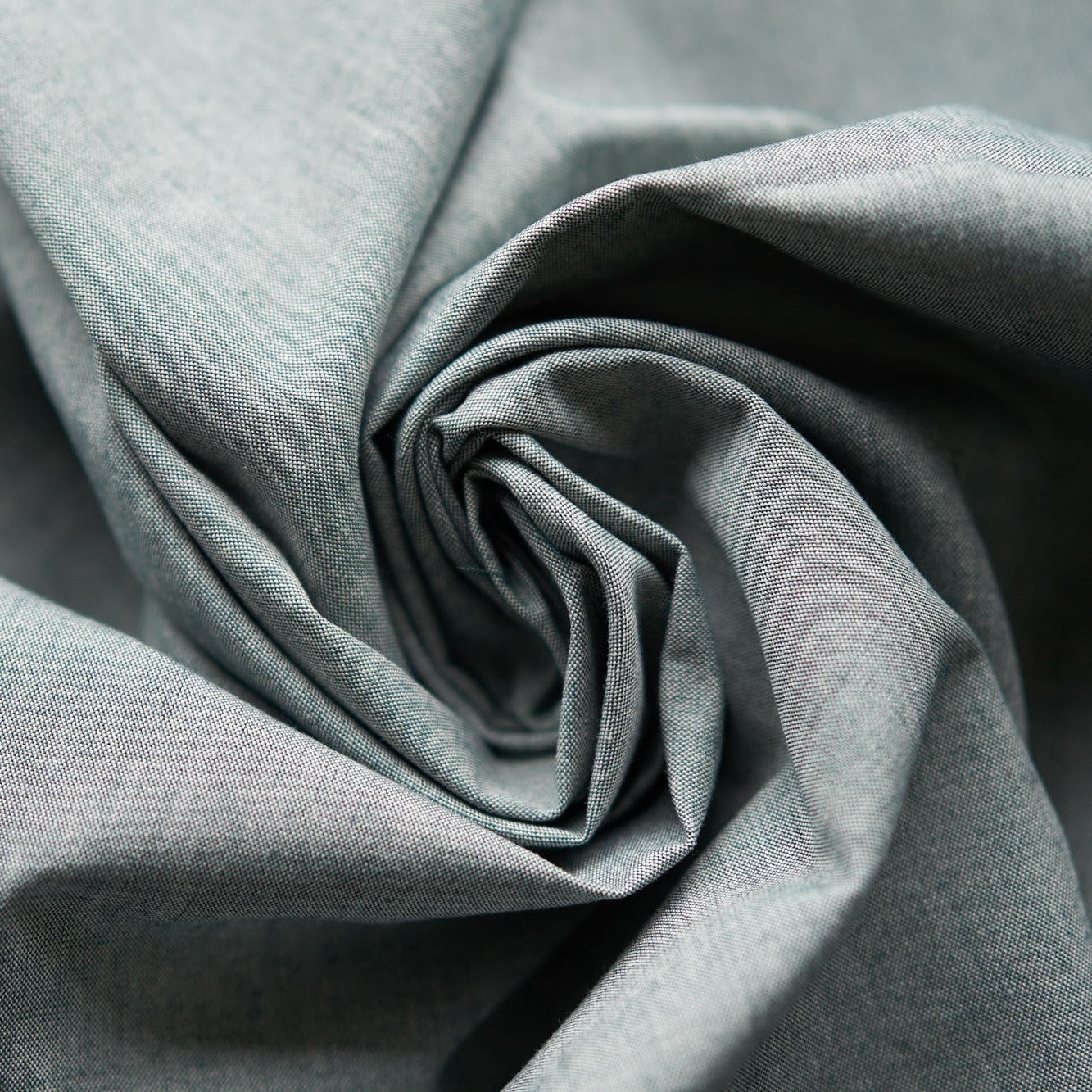 綿ポリ交織ソフトダンガリー#Dグリーン