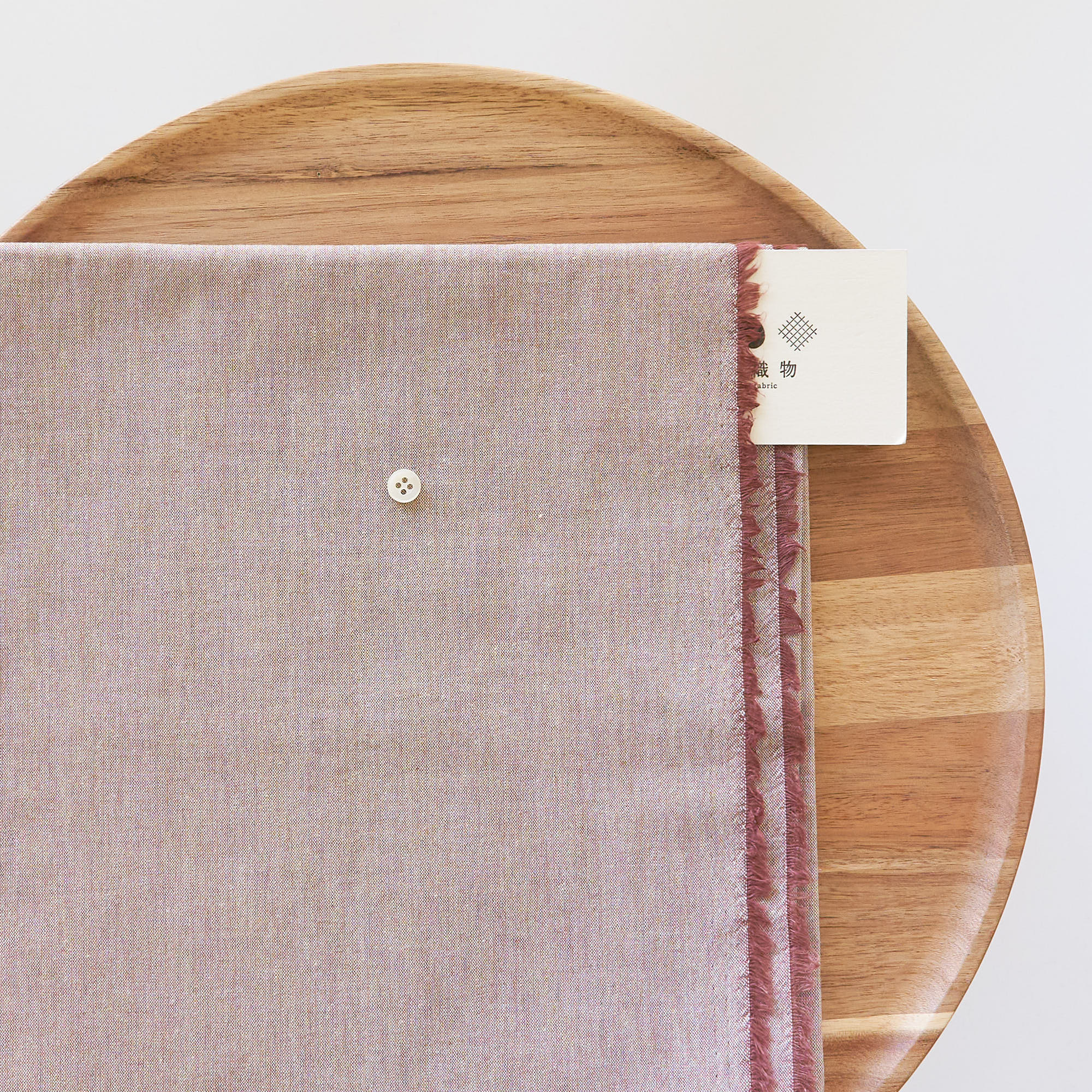 綿ポリ交織ソフトダンガリー#Eブラウン